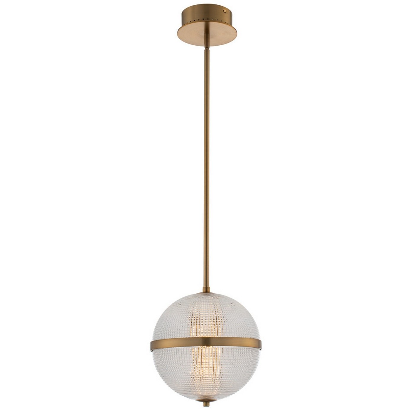 Portland LED 10 inch Winter Brass Mini Pendant Ceiling Light