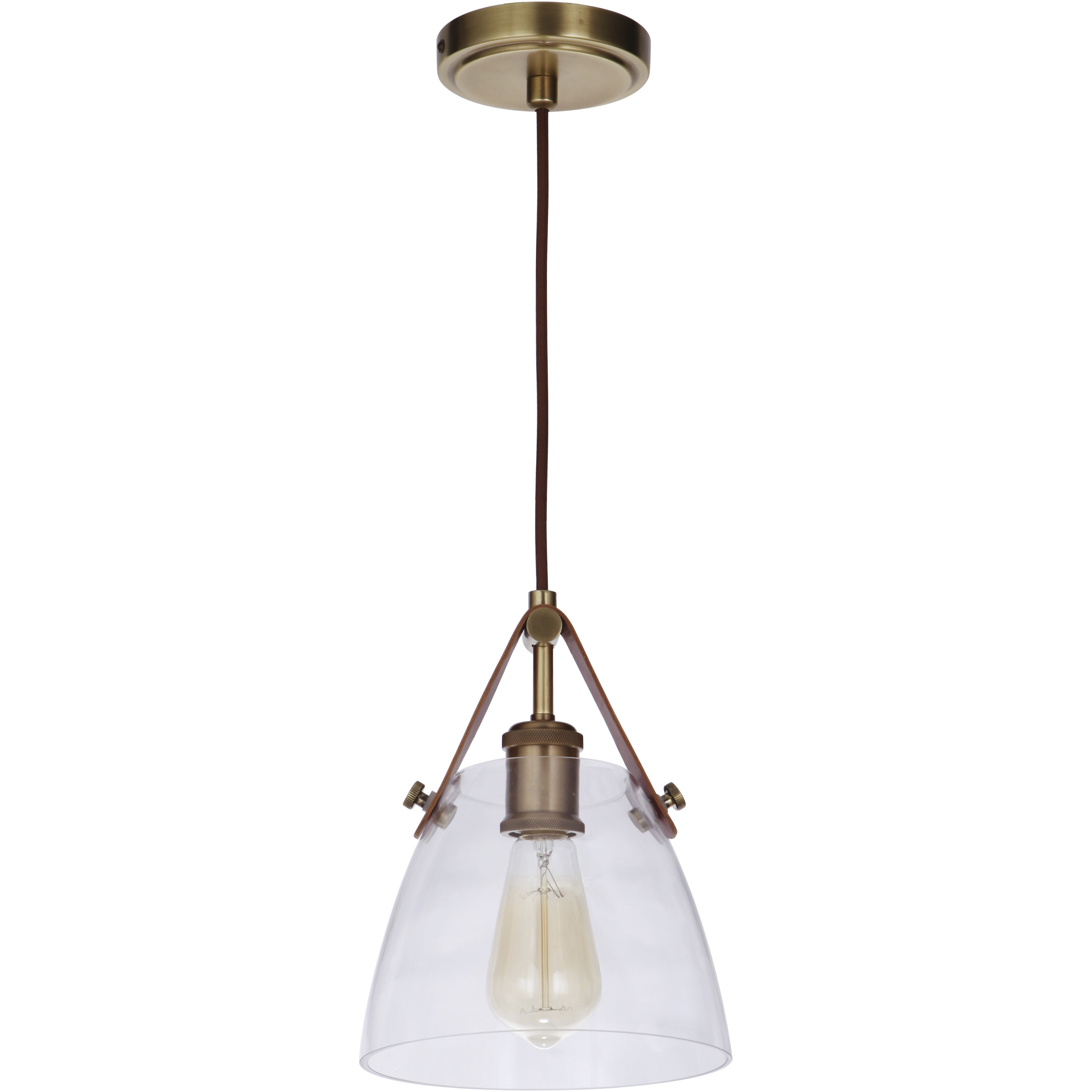 Gallery Hagen 1 Light 7.87 inch Vintage Brass Pendant Ceiling Light