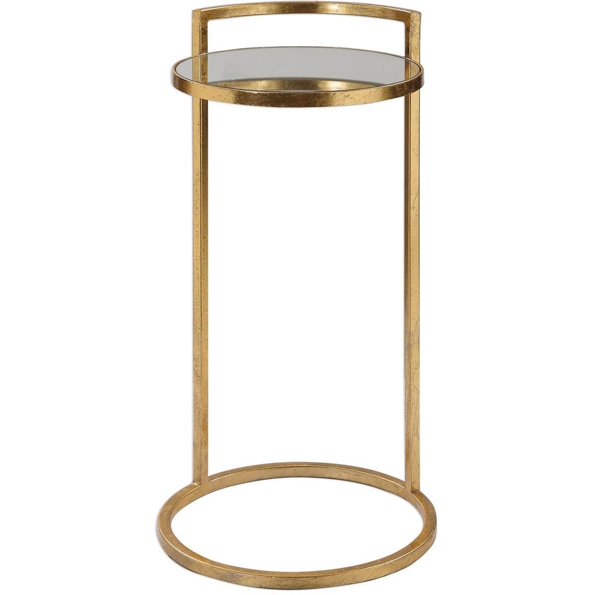 Cailin 26 X 14 inch Bright Gold Leaf Accent Table