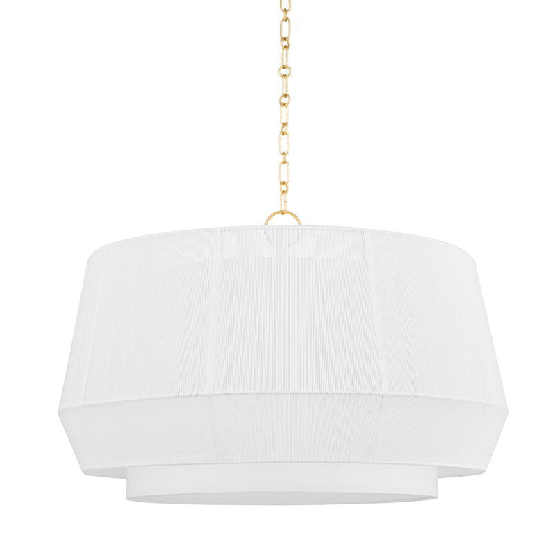 Debi 4 Light 30.5 inch Aged Brass Pendant Ceiling Light, Cylinder