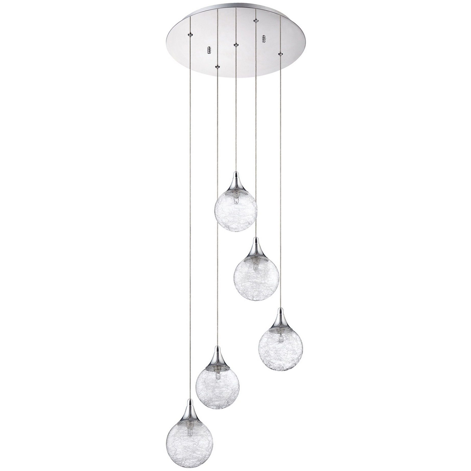 Fybra 5 Light 16 inch Chrome Pendant Ceiling Light