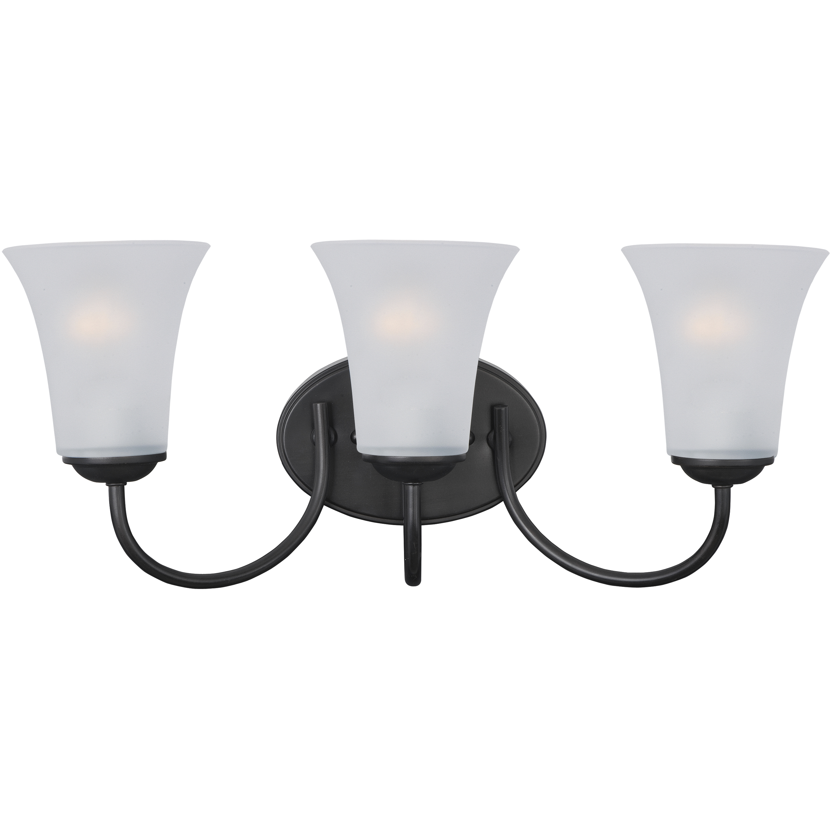 Logan 3 Light 19 inch Black Bath Vanity Wall Light