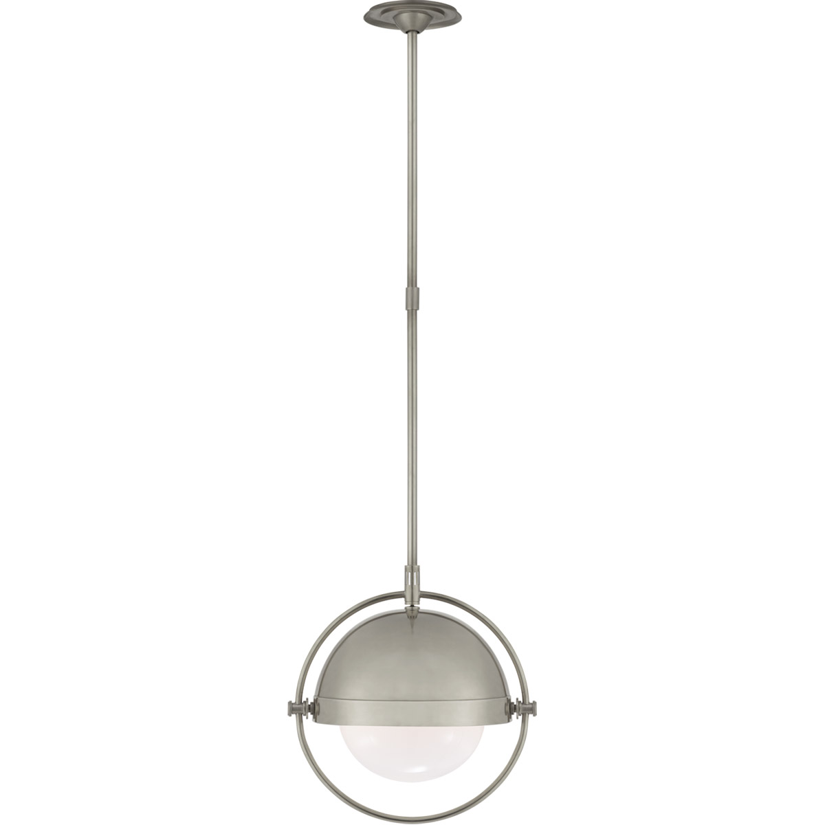 Thomas O'Brien Decca 1 Light 15.75 inch Antique Nickel Orbital Pendant Ceiling Light, Medium