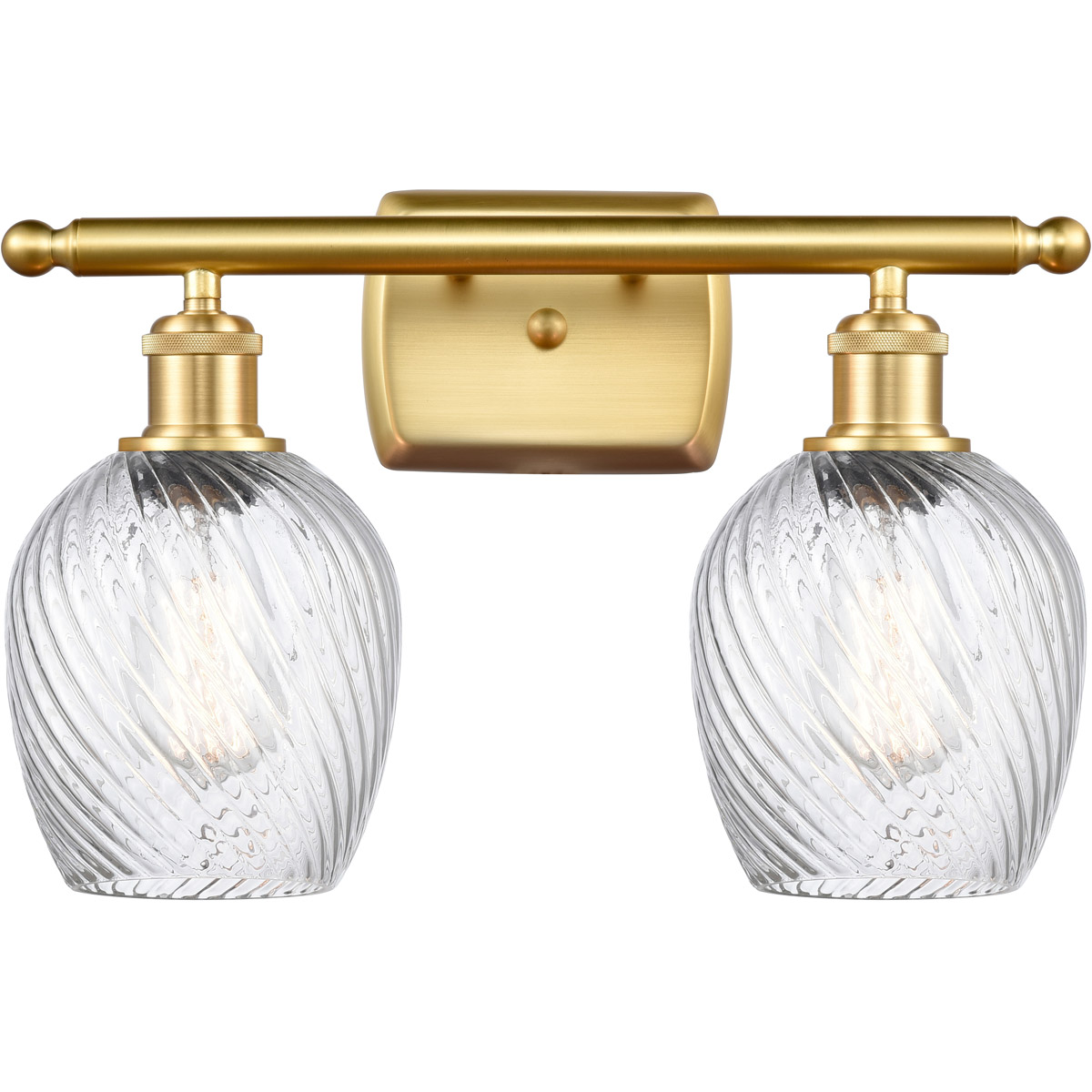 Ballston Salina 2 Light 16 inch Satin Gold Bath Vanity Light Wall Light, Ballston
