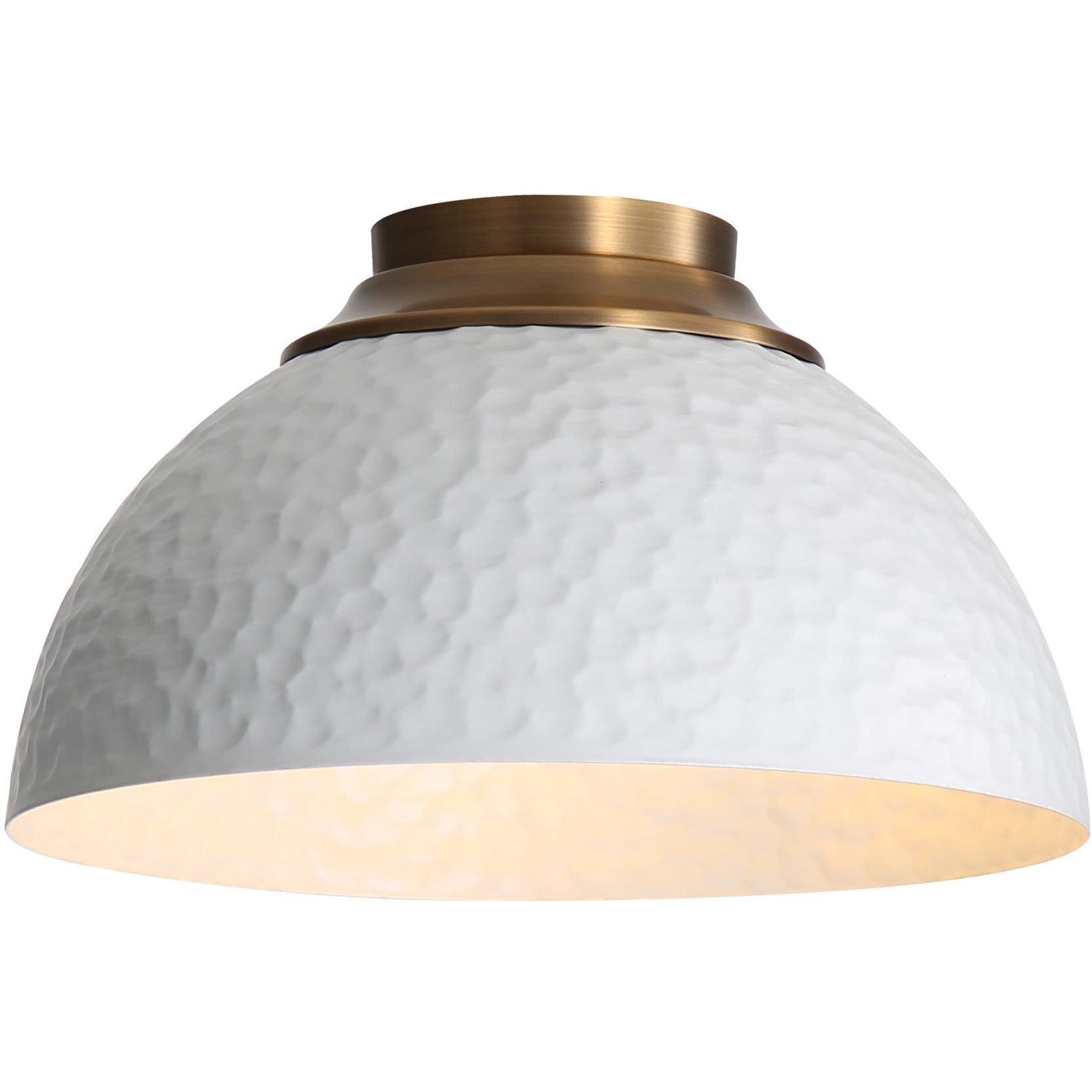 Golden Lighting 6950-FM MBS-WHT Shepard 3 Light 13.75 inch Modern Brass ...