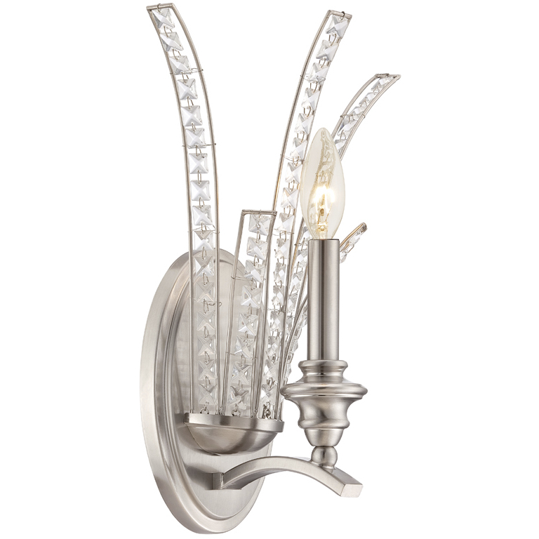 Grand Plazza 1 Light 5 inch Satin Platinum Wall Sconce Wall Light