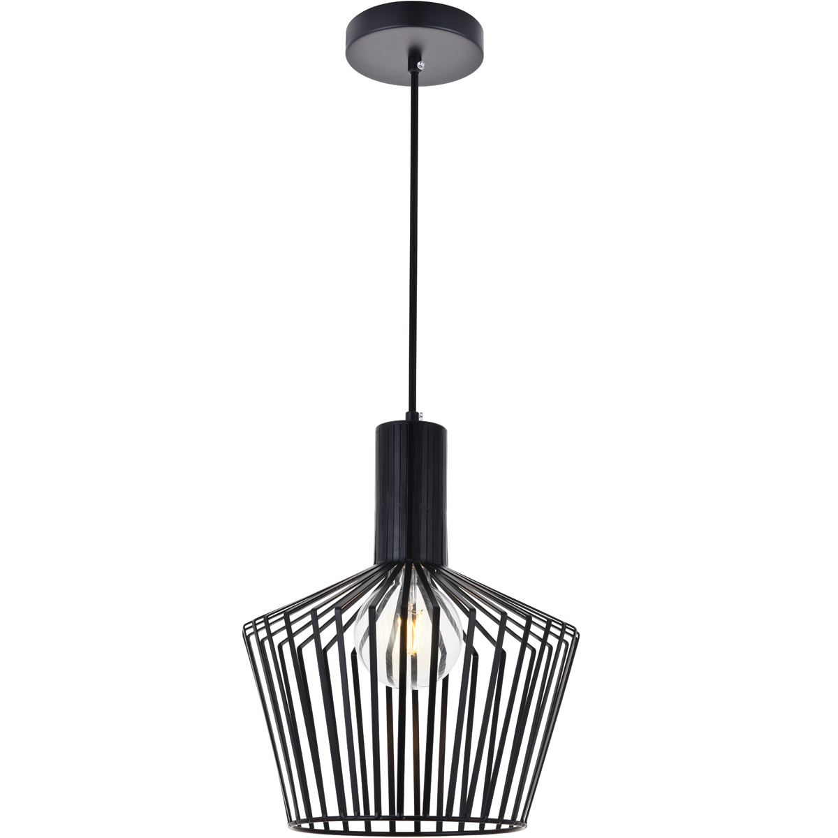 Ronnie 1 Light 11.6 inch Black Pendant Ceiling Light