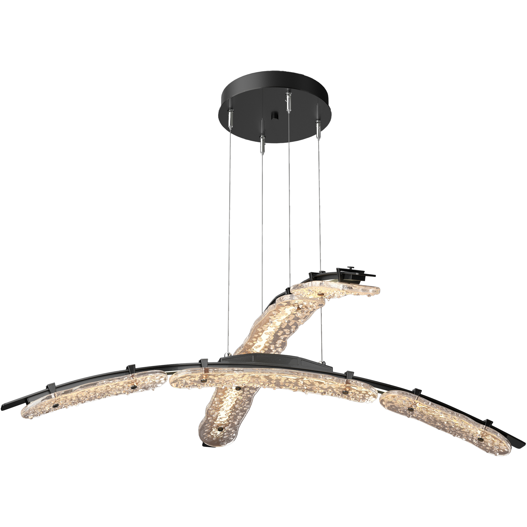 Glissade LED 43.5 inch Ink Double Pendant Ceiling Light, Large