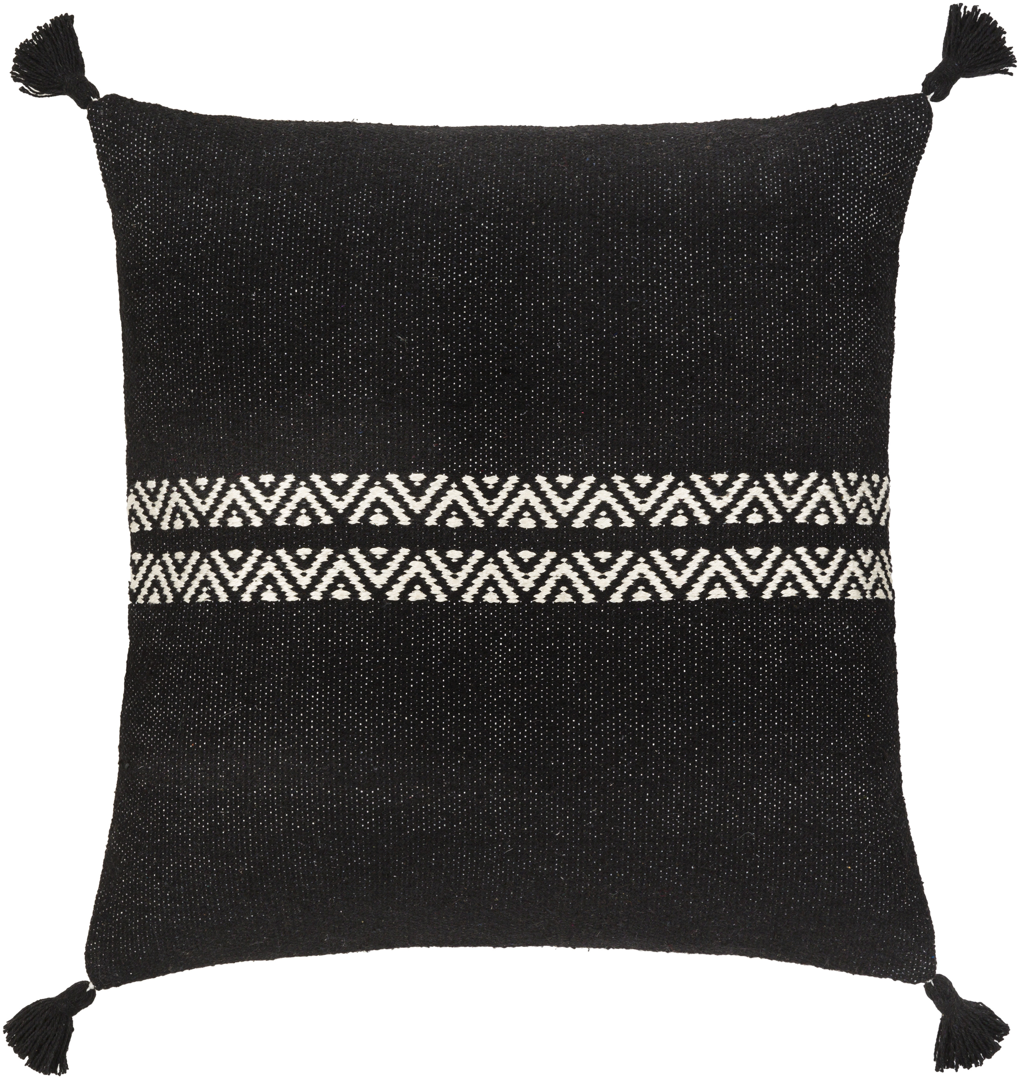 Josie 22 inch Black Pillow Kit in 22 x 22, Square