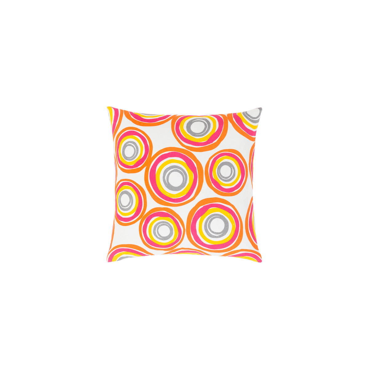 Miranda 20 X 20 inch Bright Yellow and Bright Orange Throw Pillow