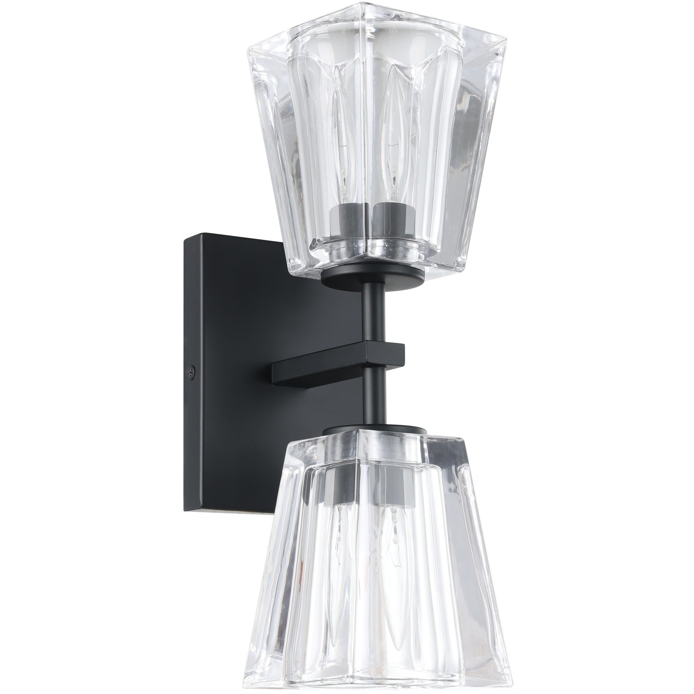 Valentin 2 Light 6 inch Matte Black Vanity Light Wall Light