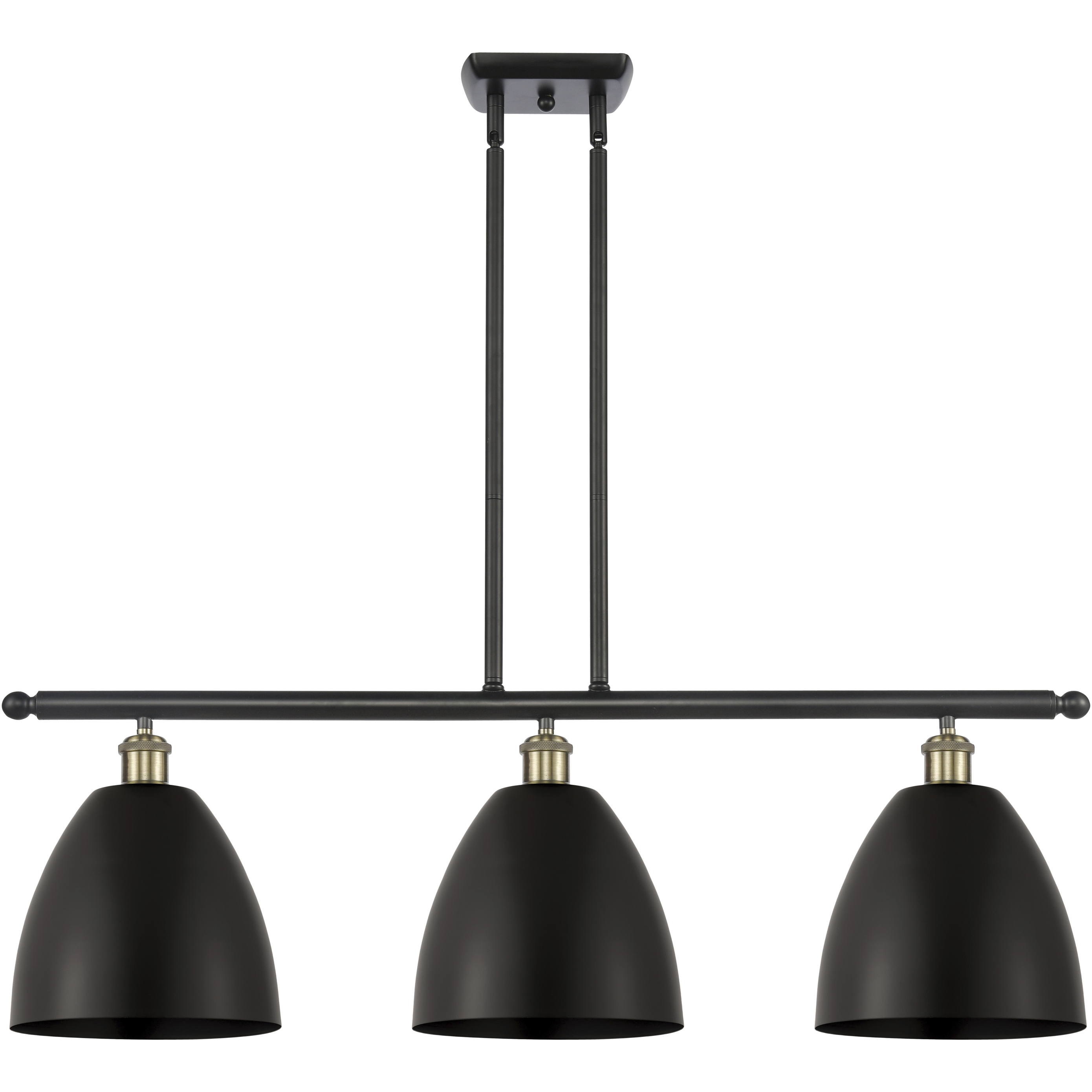 Ballston Dome LED 36 inch Black Antique Brass Island Light Ceiling Light
