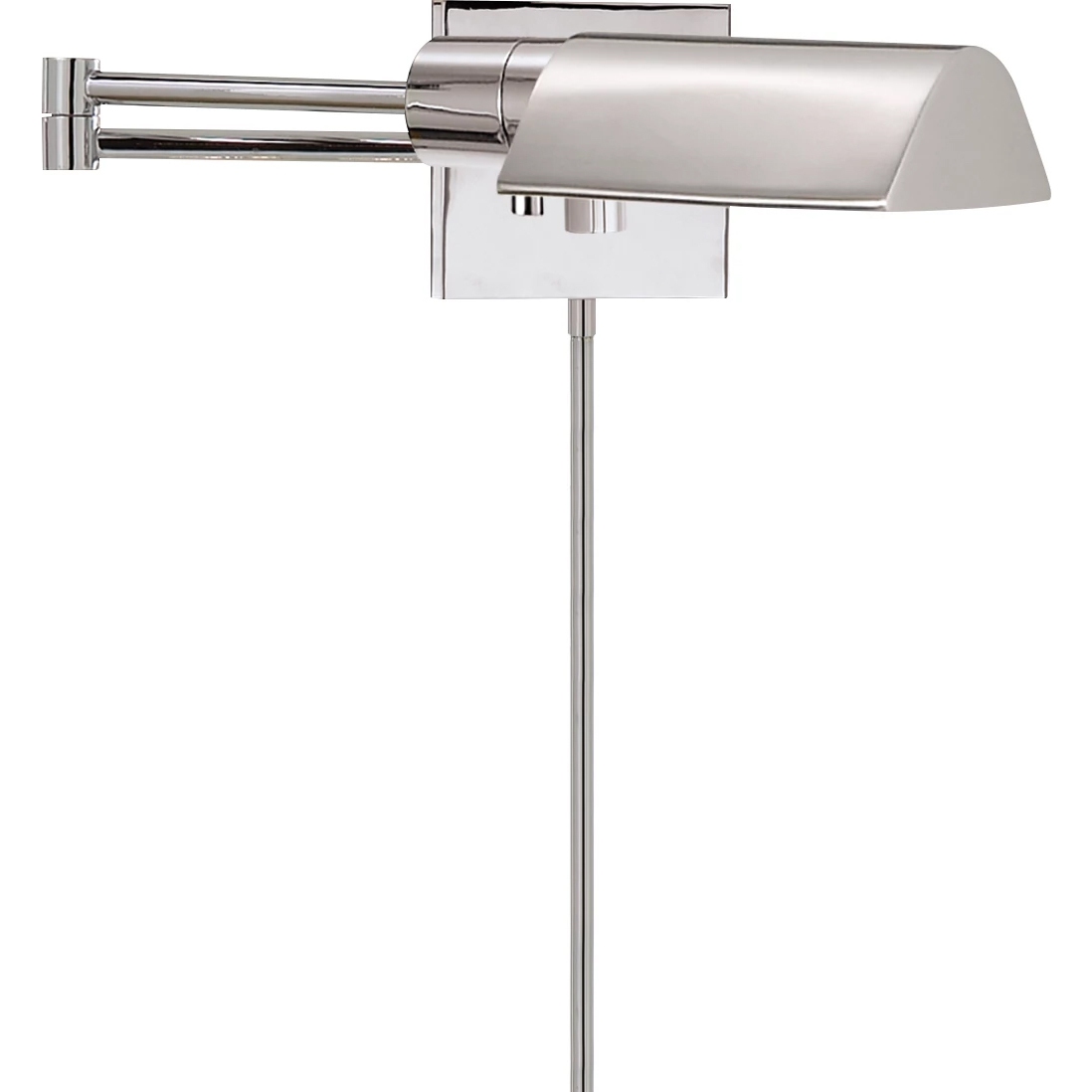 Studio 25 inch 60 watt Polished Nickel Swing Arm Wall Light