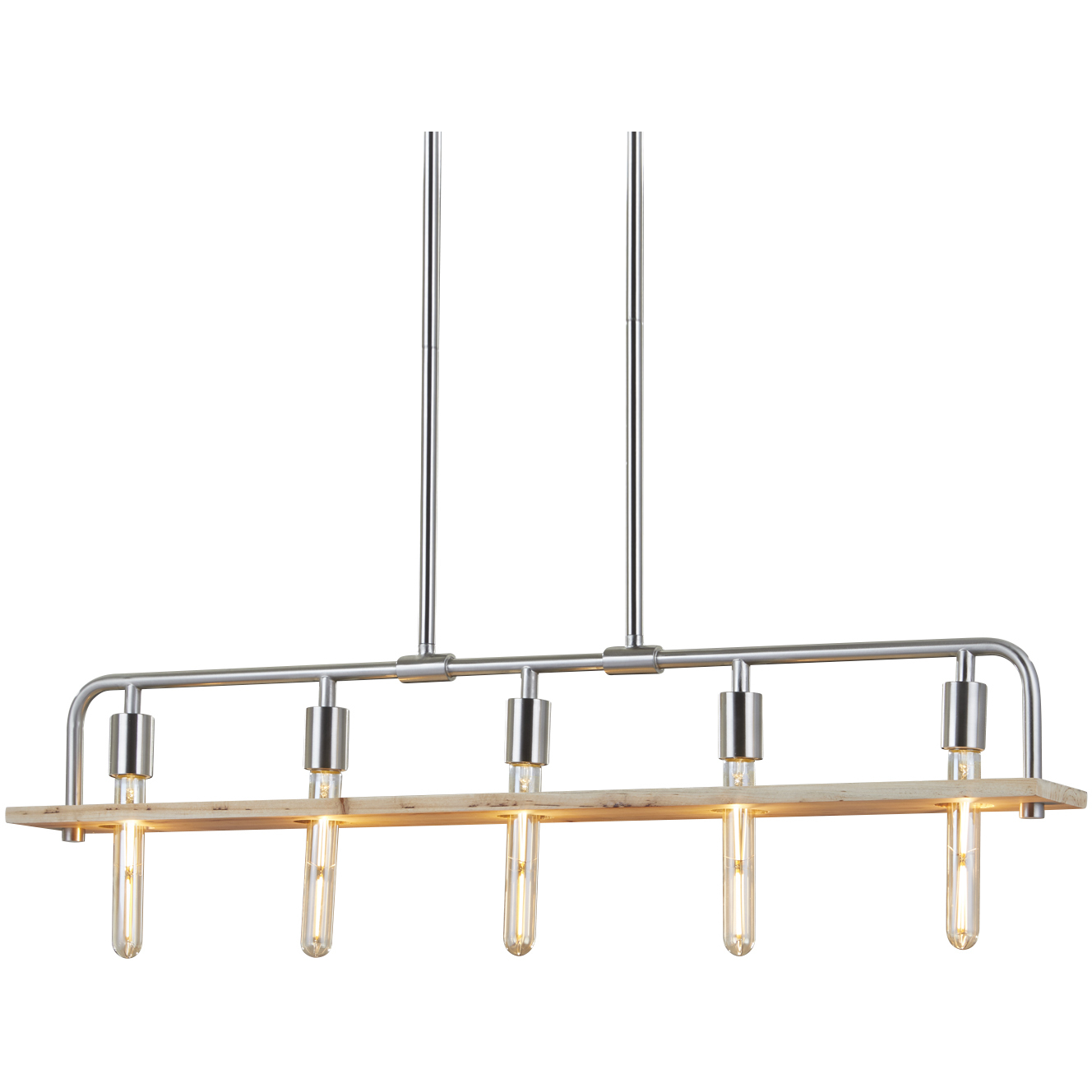 Eco Bronx 5 Light 4.75 inch Brushed Nickel Chandelier Ceiling Light