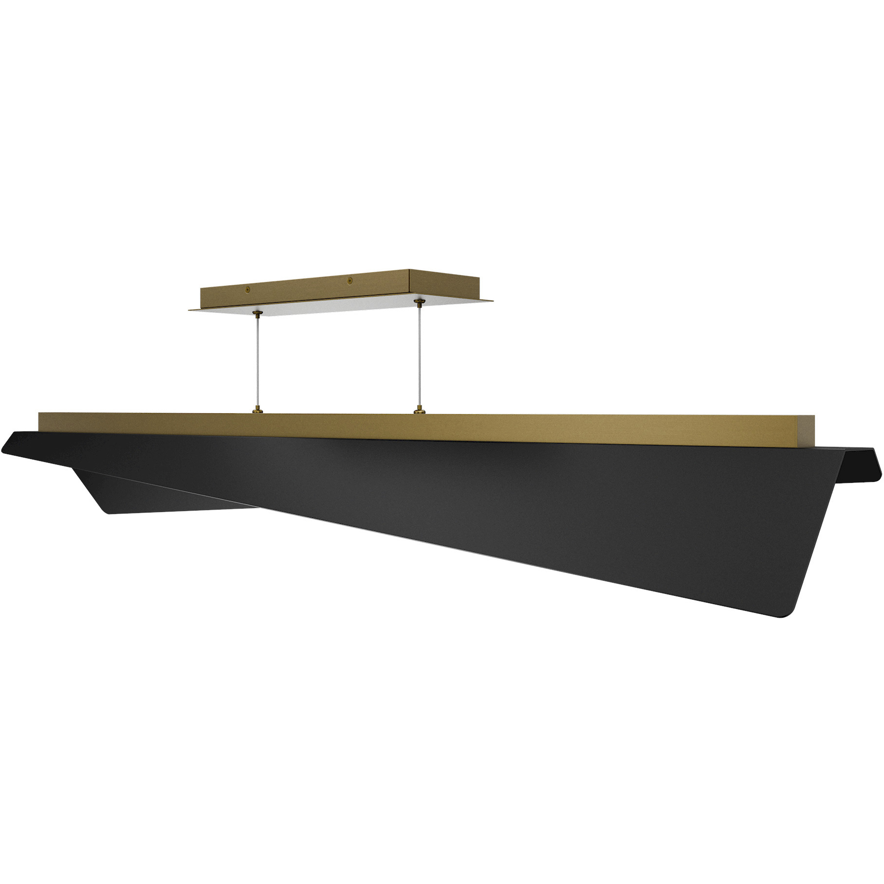 Parasail LED 47.5 inch Black Aged Brass Linear Pendant Ceiling Light, dweLED