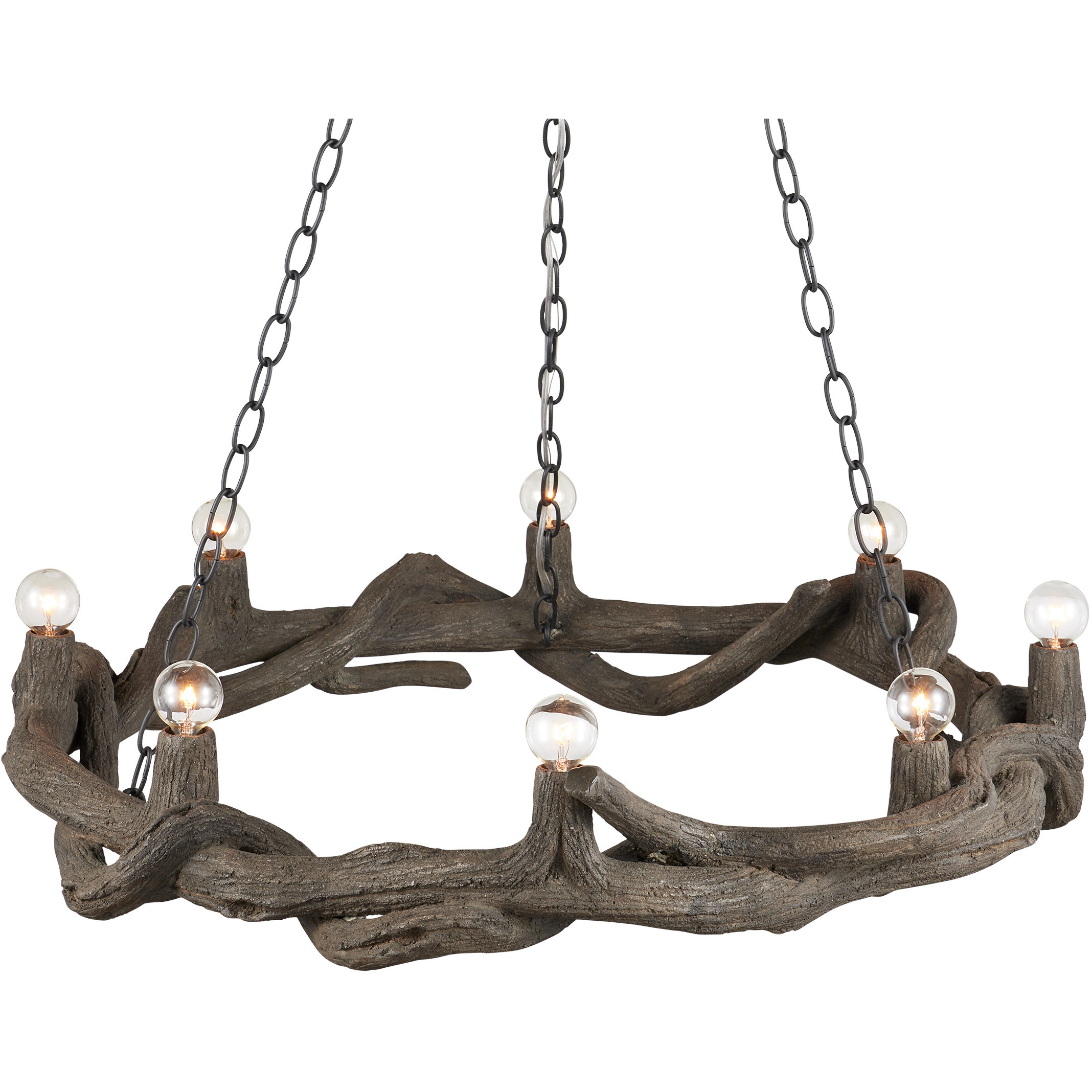 Dunmore 8 Light 37 inch Charbon de Bois Chandelier Ceiling Light