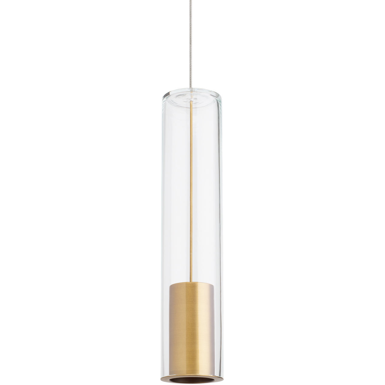 Sean Lavin Captra 12 Aged Brass Low-Voltage Pendant Ceiling Light in Incandescent, MonoRail
