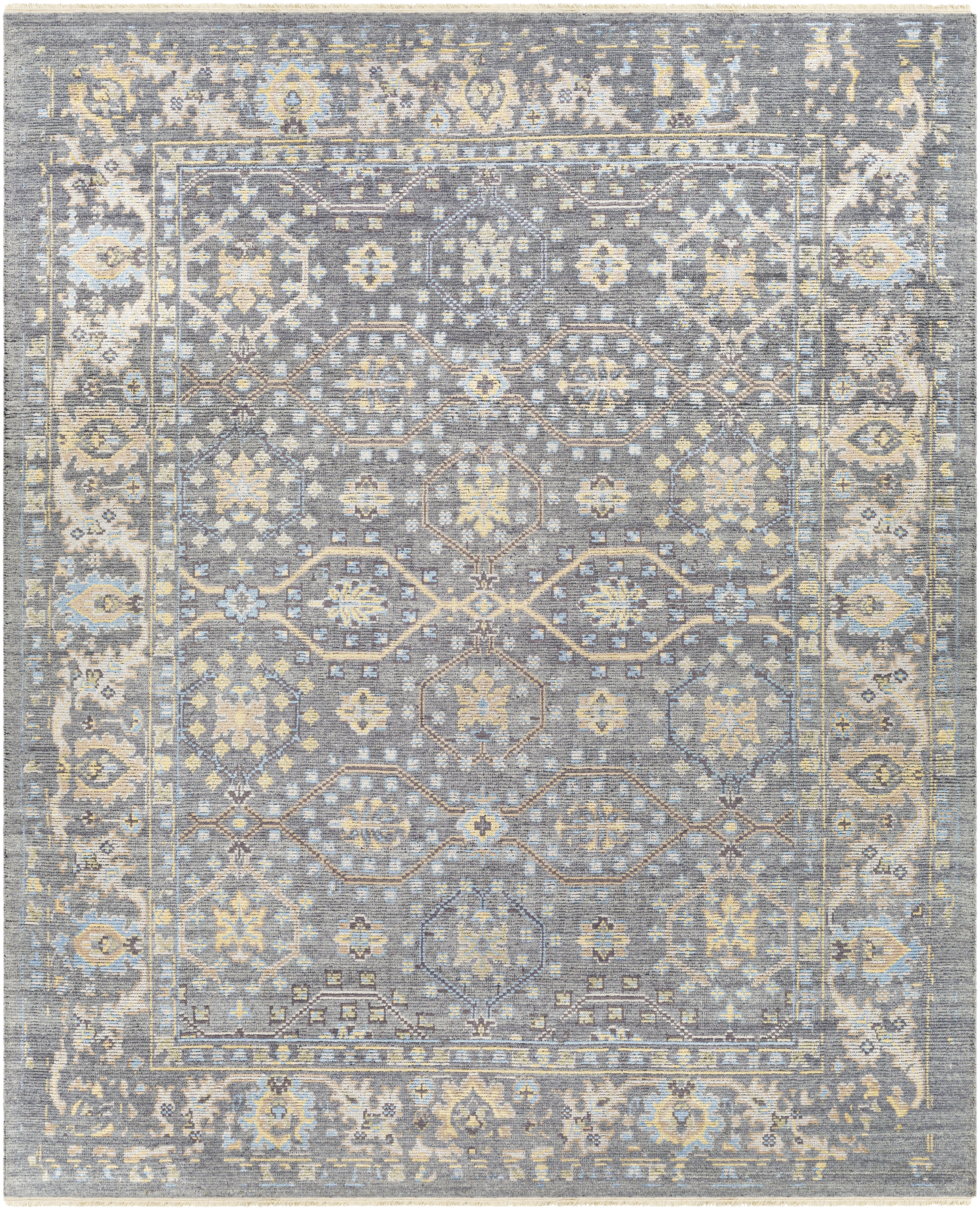 Kushal 120 X 96 inch Wheat Rug in 8 x 10, Rectangle