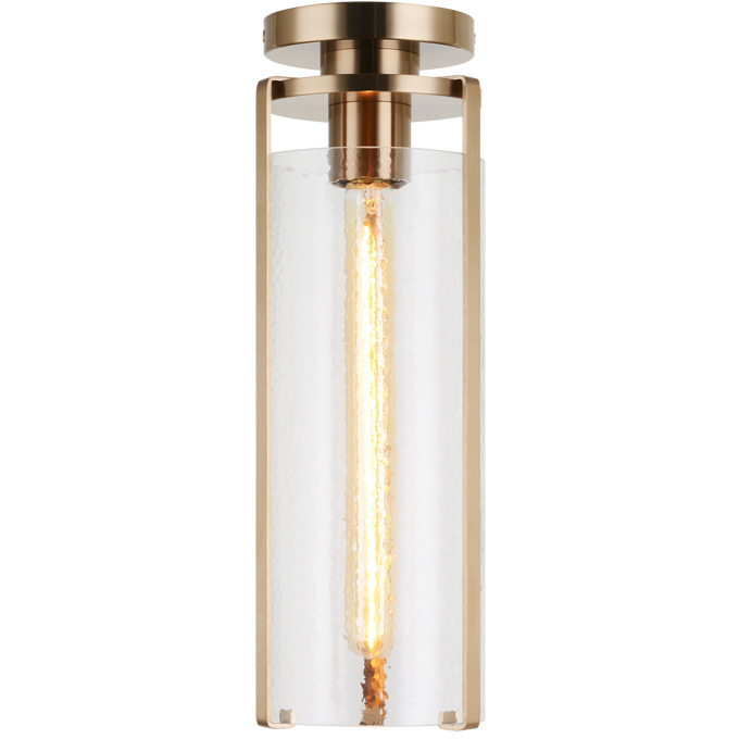 Bayou 1 Light 5.13 inch Aged Gold Brass Flush Mount Ceiling Light
