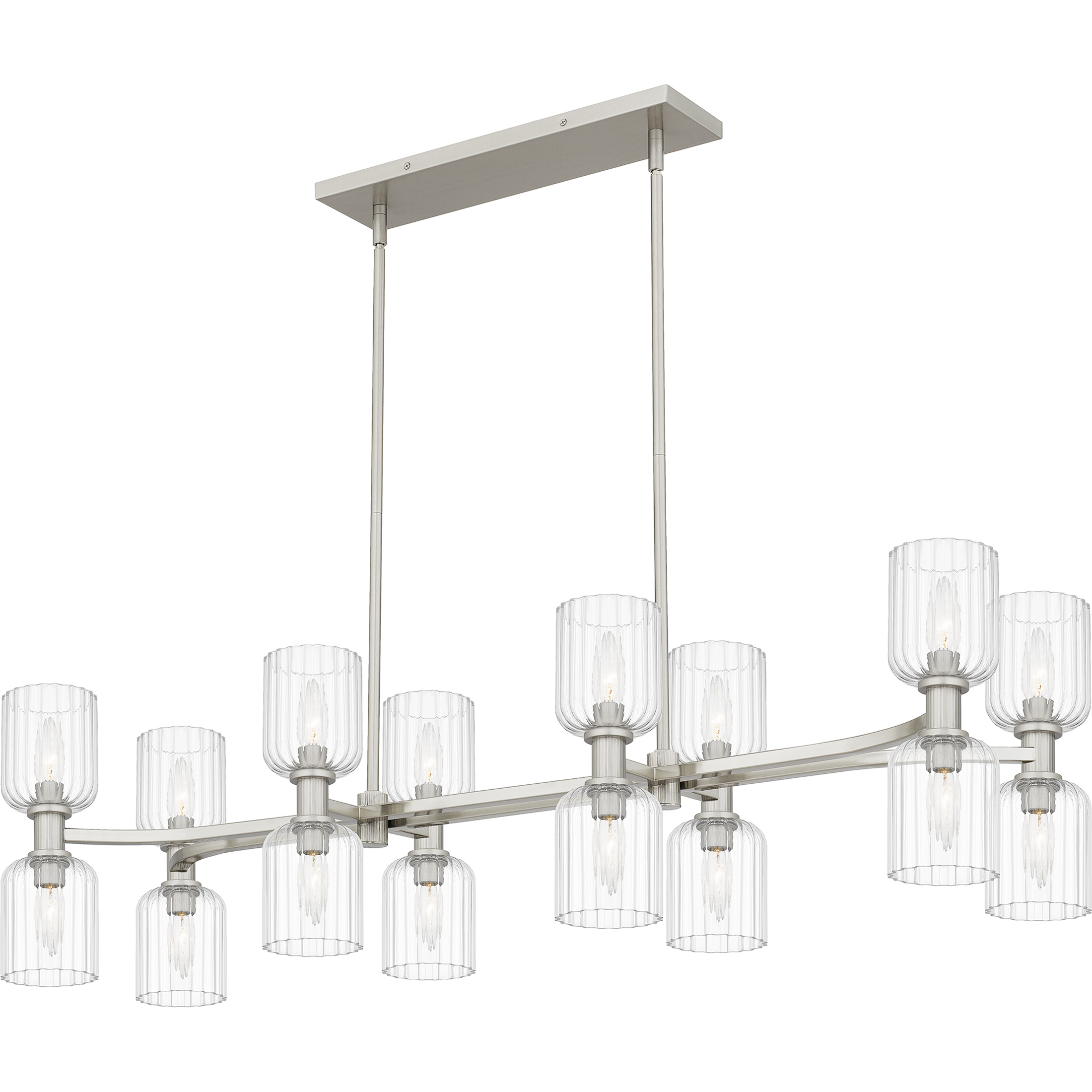 Ramada 16 Light 46 inch Brushed Nickel Island Light Ceiling Light, Large