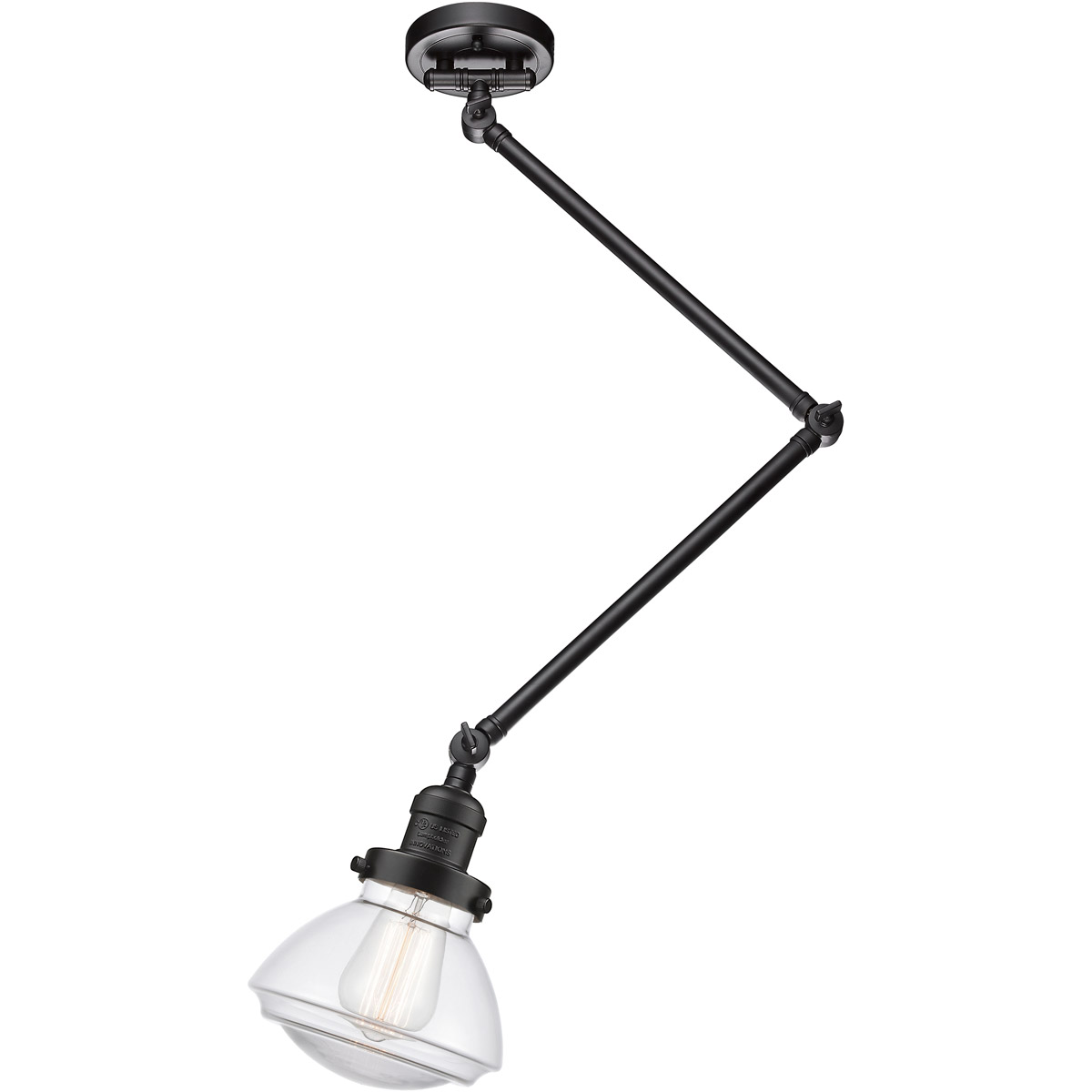 Olean 1 Light 15 inch Polished Nickel Flush Mount Ceiling Light, Franklin Restoration