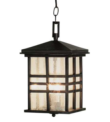 Craftsman 2 Light 9 inch Weathered Bronze Outdoor Hanging Lantern