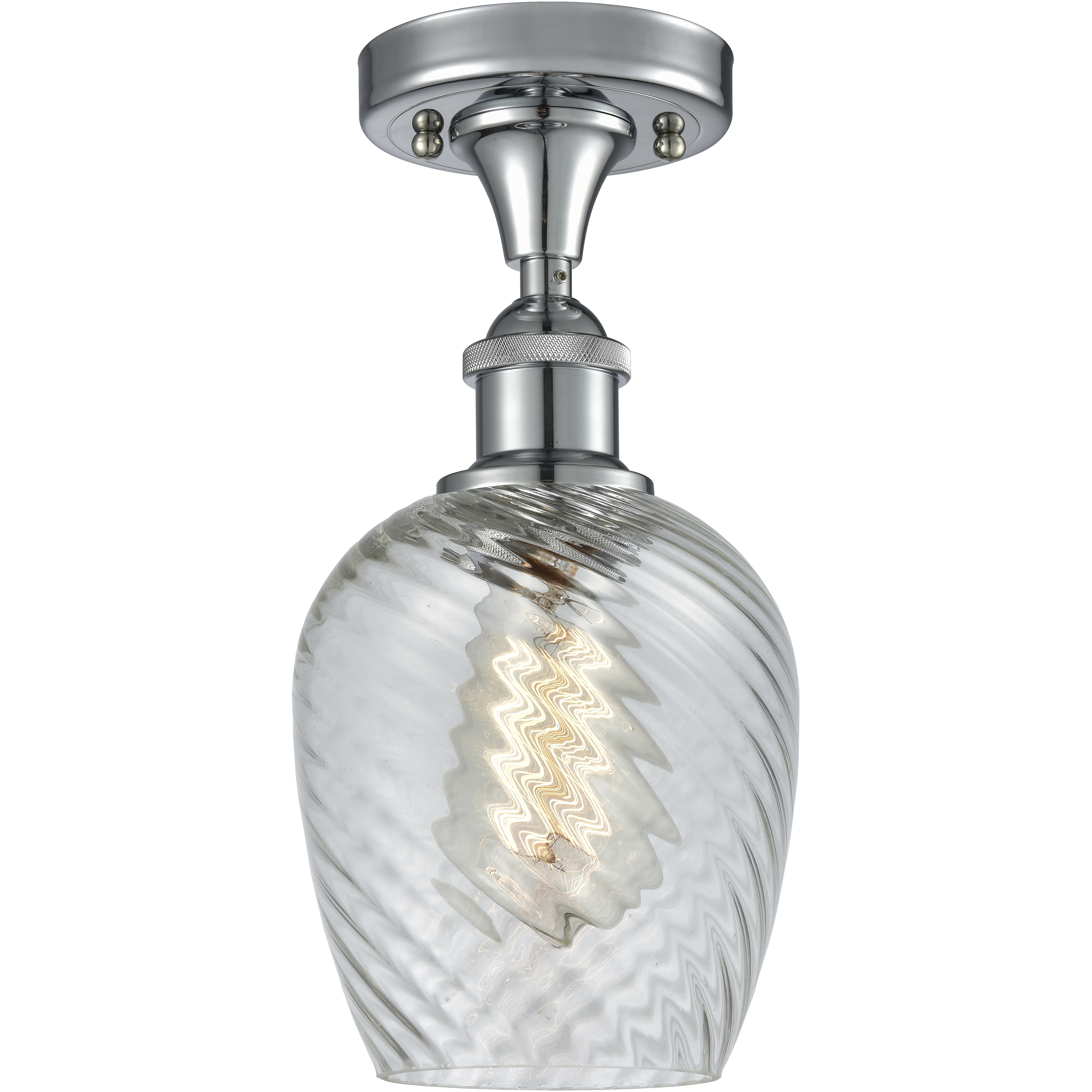 Edison Salina 1 Light 5 inch Polished Chrome Semi-Flush Mount Ceiling Light