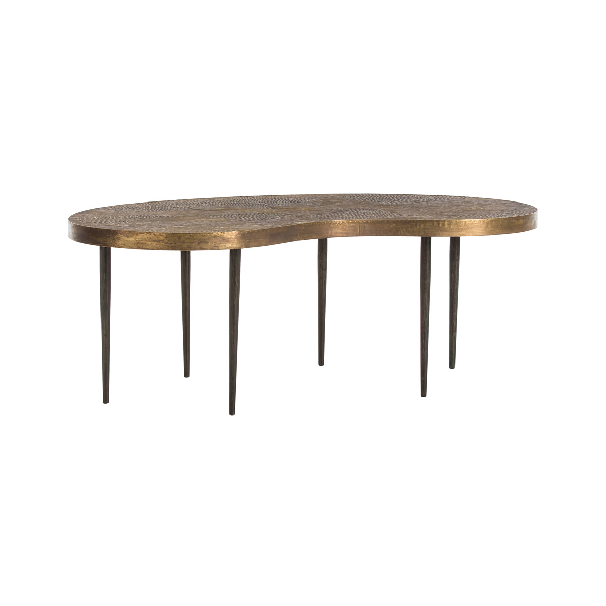 Sloan 44 X 17 inch Antique Brass/Natural Iron Cocktail Table