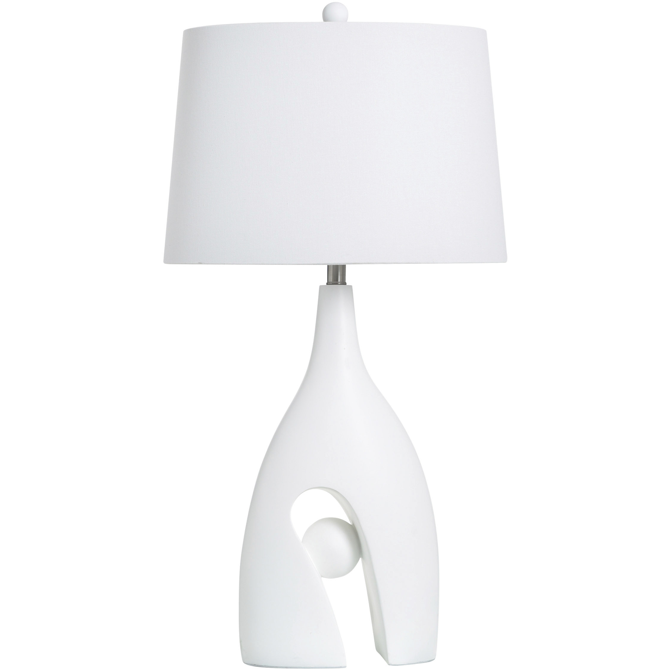 Orbis 33.5 inch 100 watt Matte White and White Table Lamp Portable Light