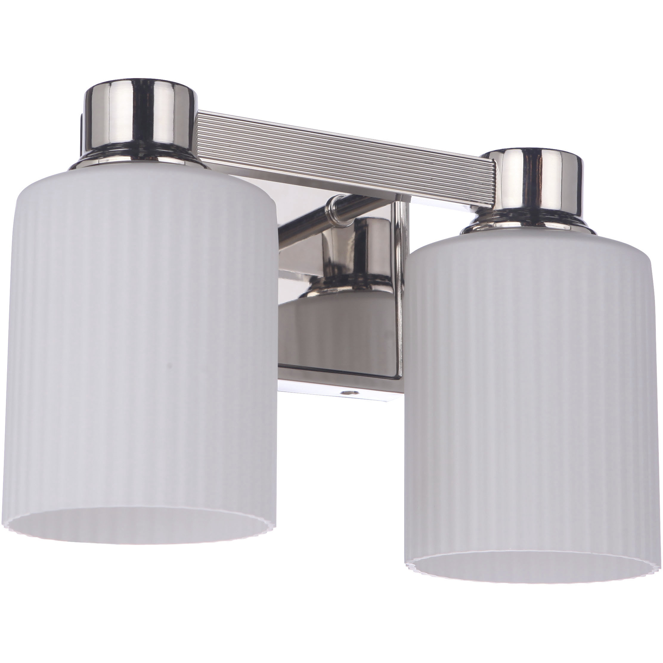 Bretton 2 Light 12 inch Polished Nickel Vanity Light Wall Light