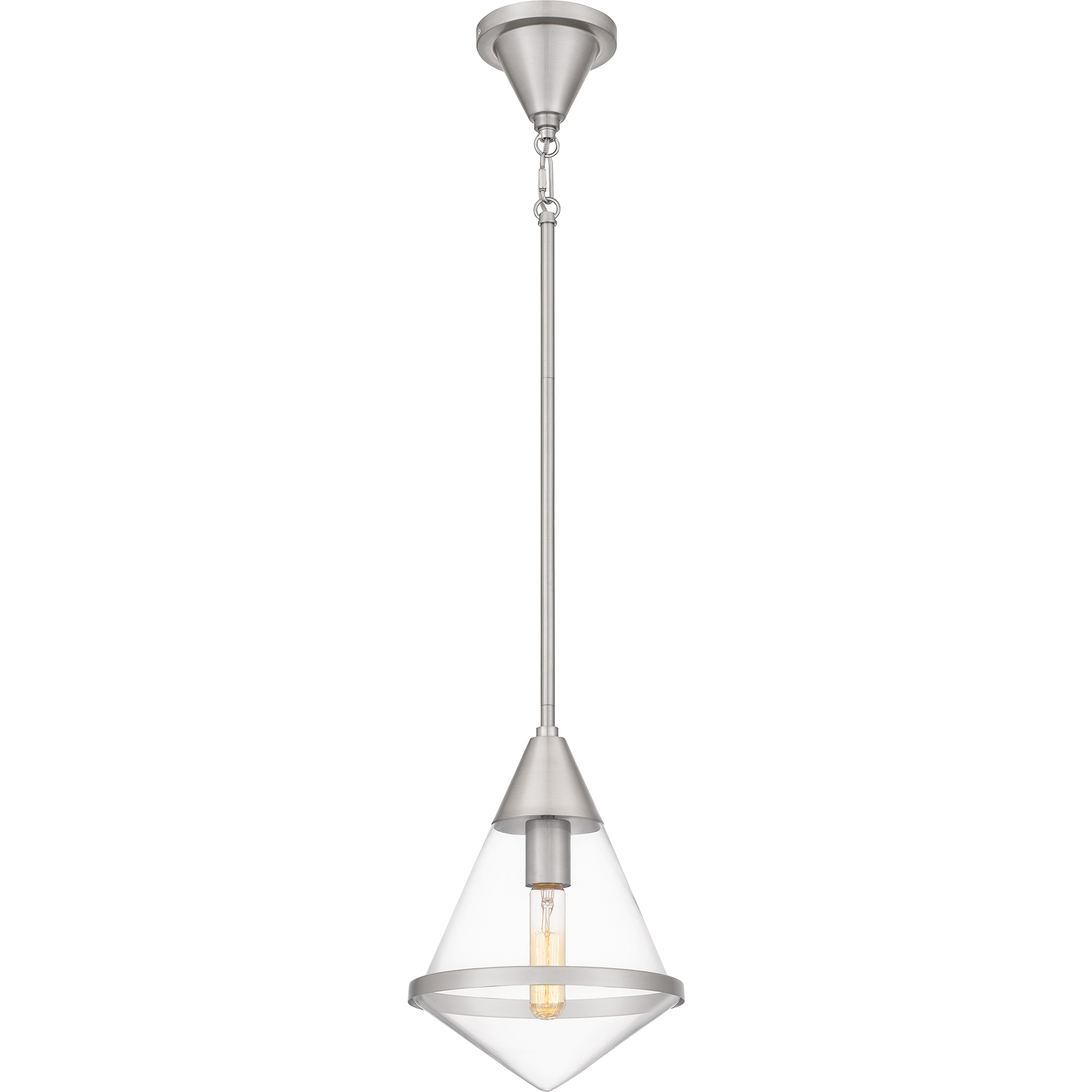 Hidalgo 1 Light 9.5 inch Brushed Nickel Mini Pendant Ceiling Light
