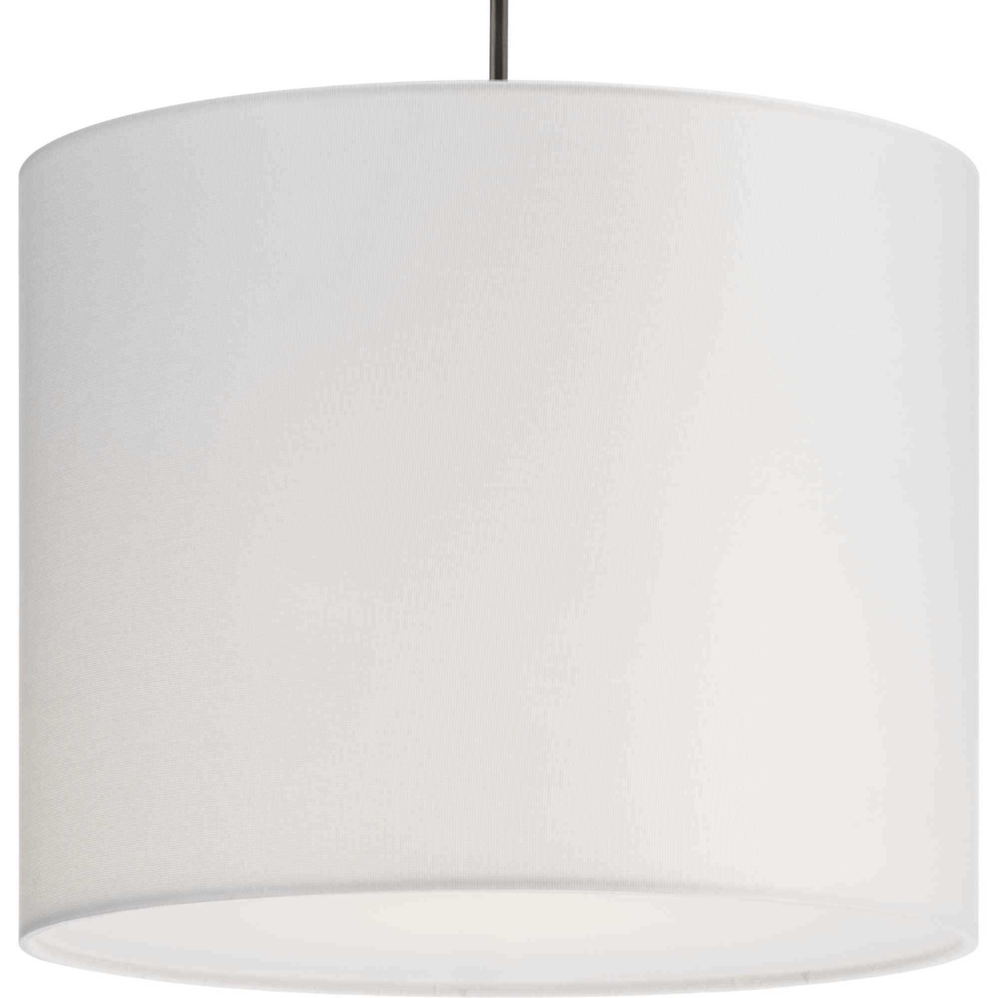 Markor 1 Light 12 inch Brushed Nickel/Matte Black/Vintage Brass Drum Pendant Ceiling Light in White Linen