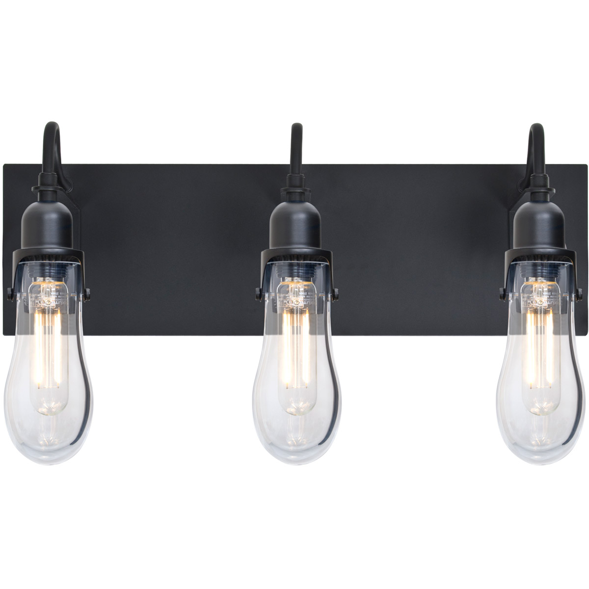 Wish 3 Light 20 inch Black Vanity Light Wall Light
