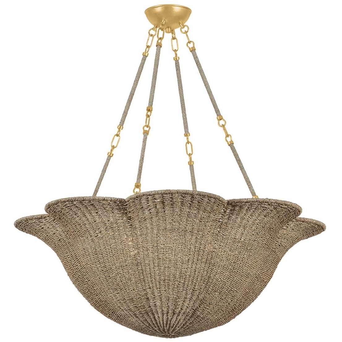 Ardonia 6 Light 38 inch Vintage Gold Leaf Chandelier Ceiling Light
