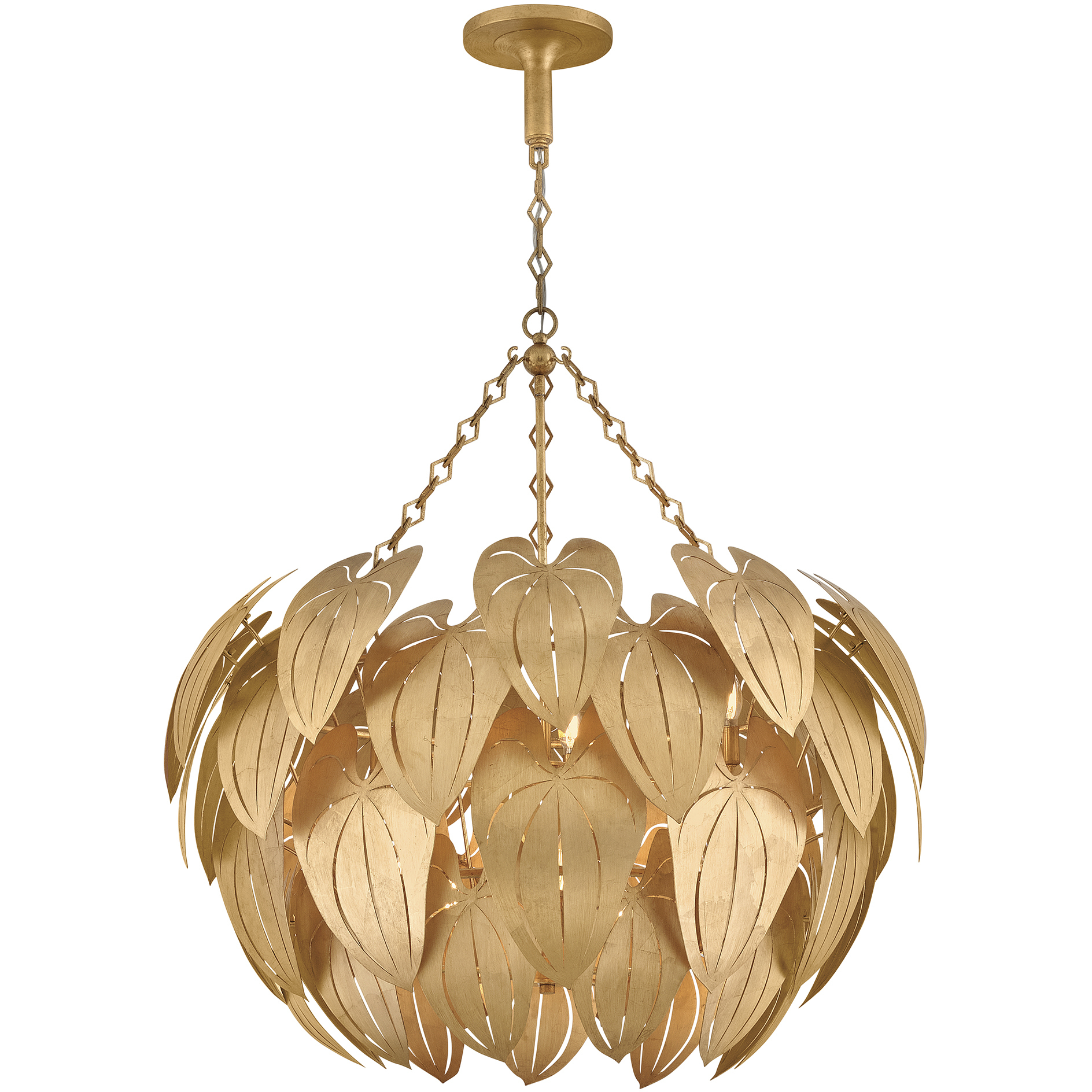 Camille 10 Light 38 inch Distressed Brass Chandelier Ceiling Light