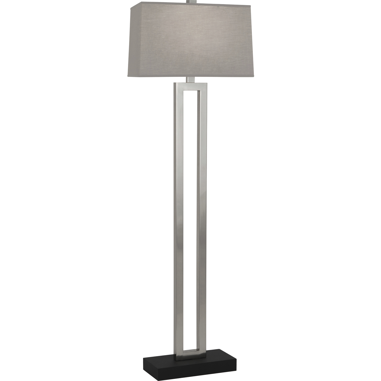 Doughnut 59.75 inch 150 watt Antique Silver Floor Lamp Portable Light in Smoke Gray