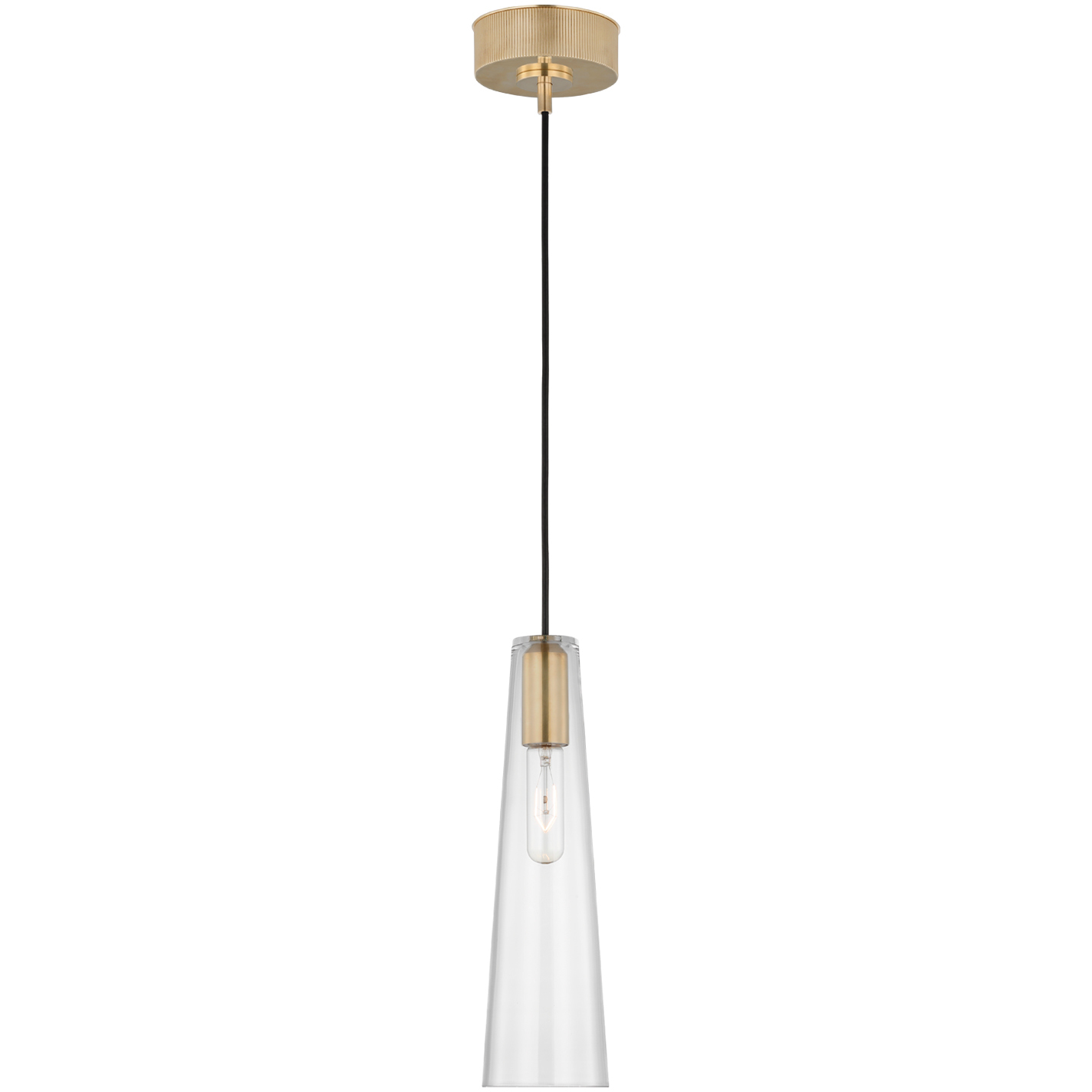Ray Booth Osvaldo LED 4.25 inch Antique-Burnished Brass Single Pendant Ceiling Light