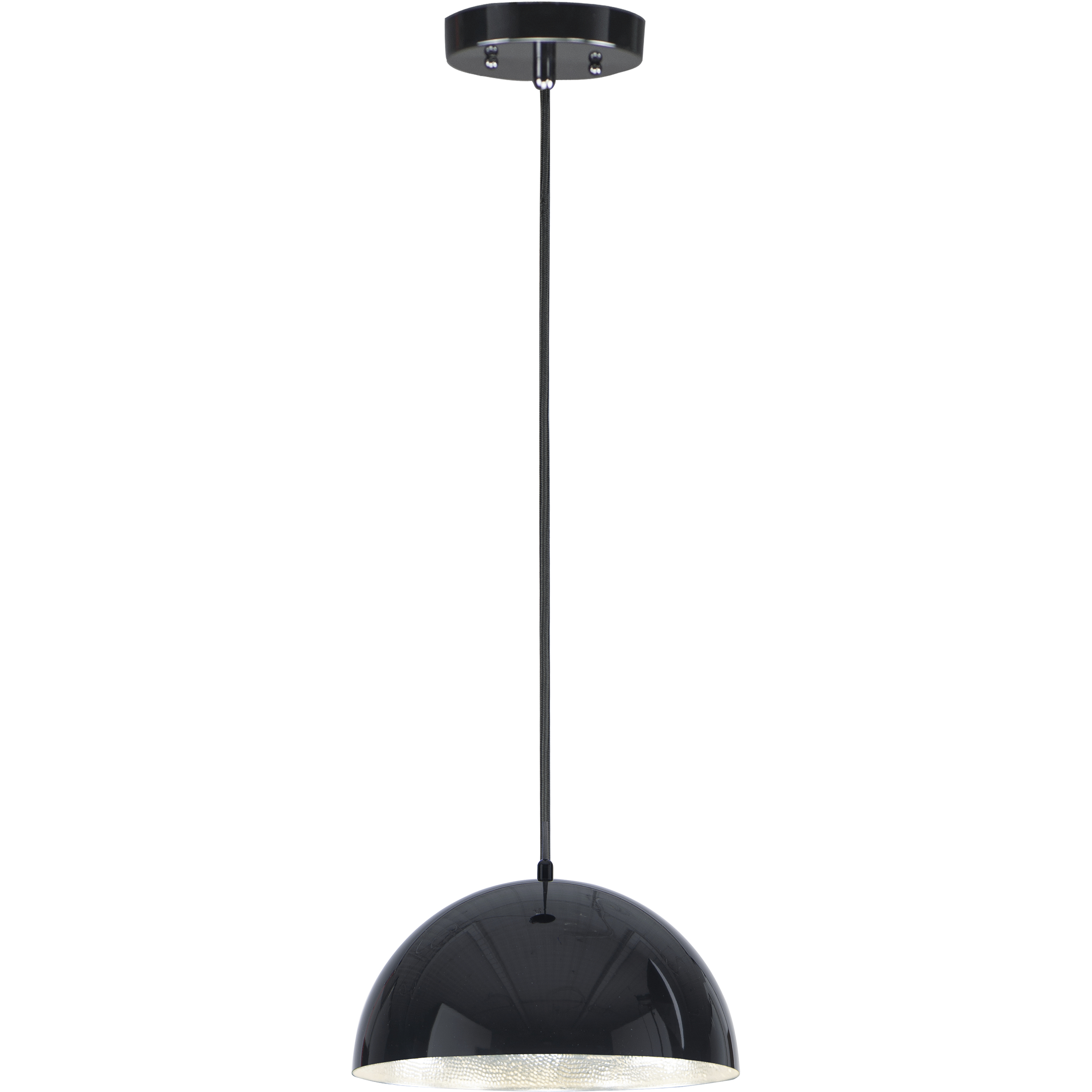 ET2 E24902-GBAL Hemisphere LED 14 inch Gloss Black and Aluminum Single ...