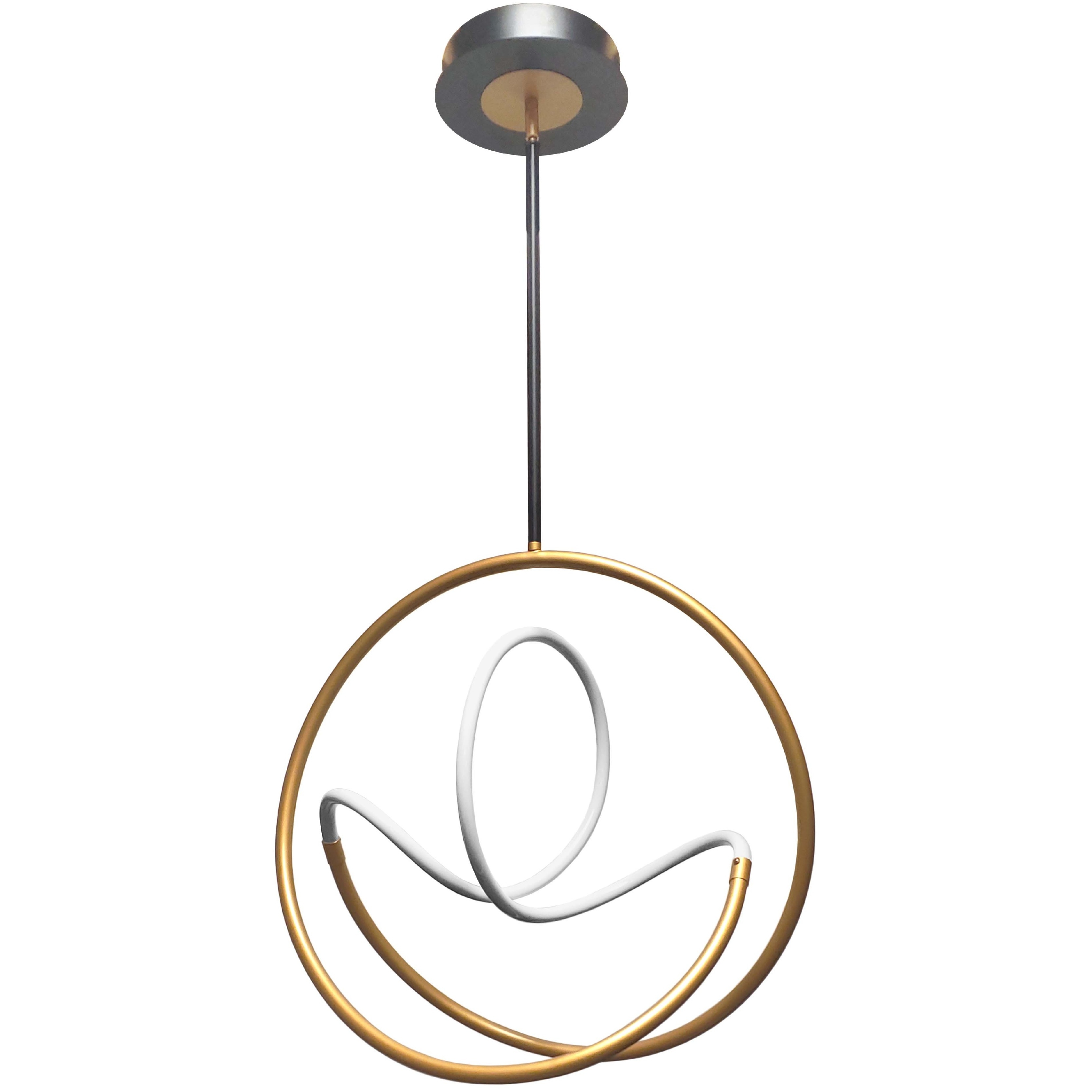 Raelynn LED 24.75 inch Gold and Matte Black Single Drop Pendant Ceiling Light
