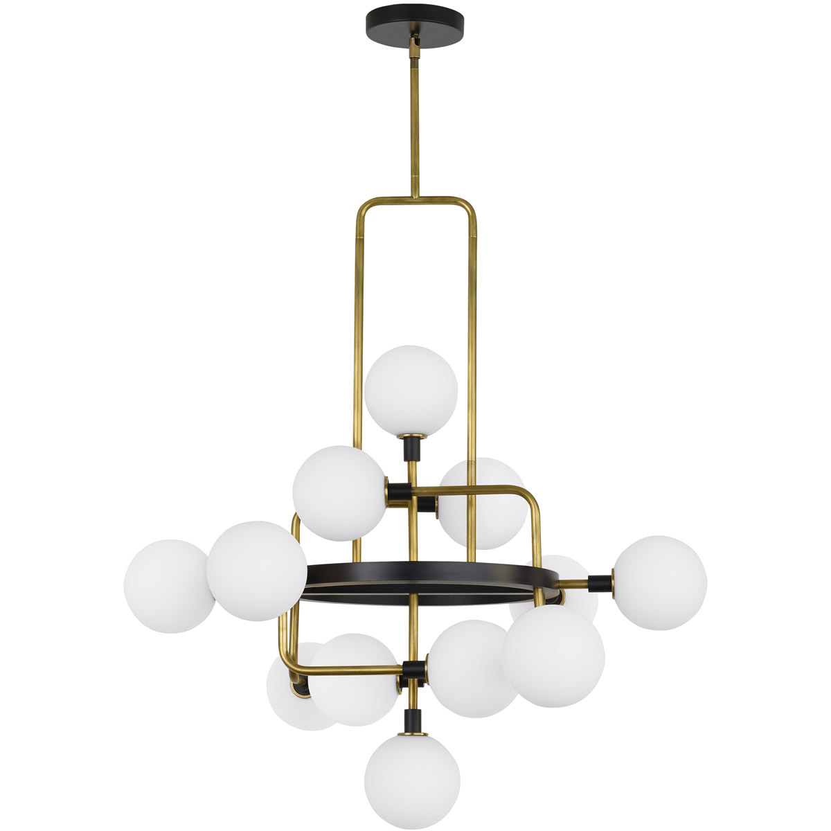Sean Lavin Viaggio LED 30.2 inch Opal/Brass Chandelier Ceiling Light in LED 90 CRI 3000K