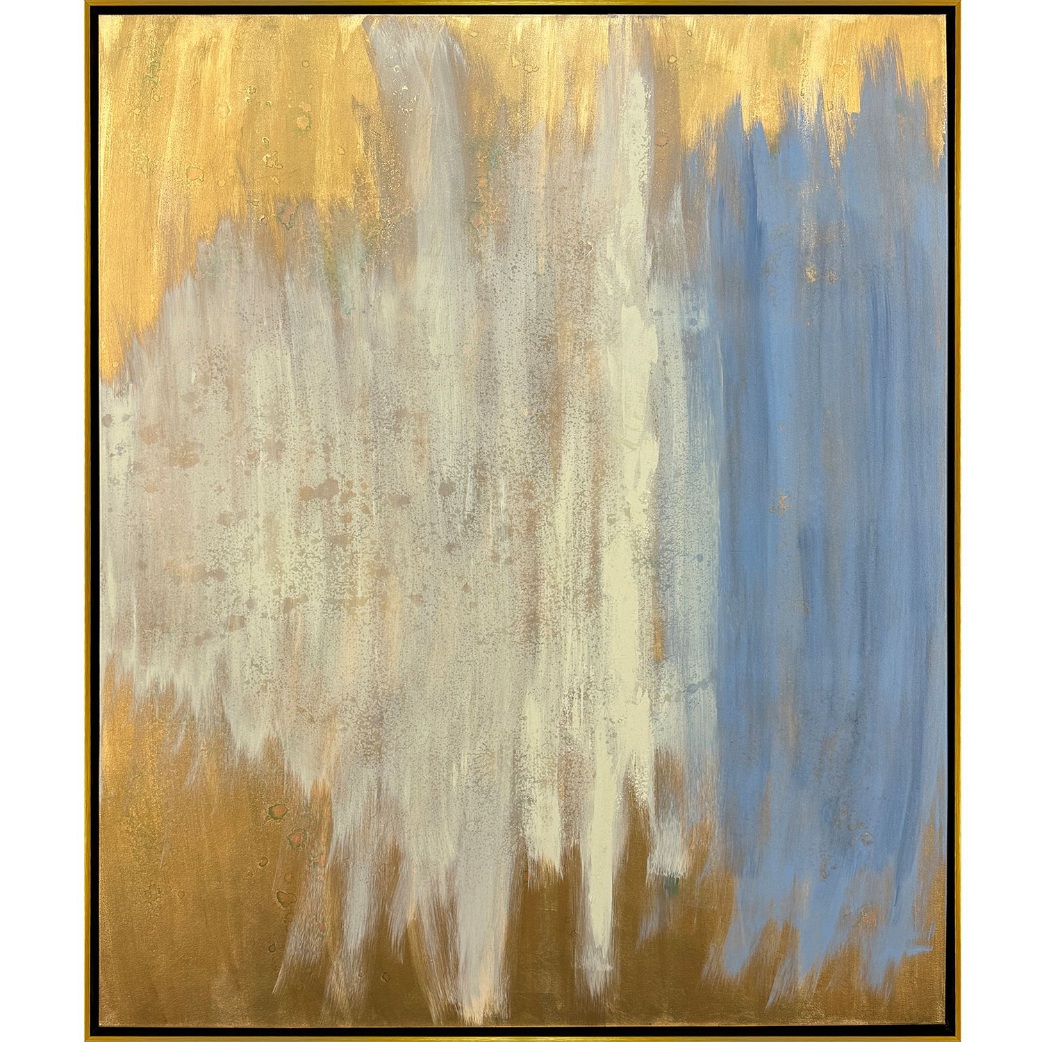 New Dream Blue and Beige and Metallic Canvas, The Studio