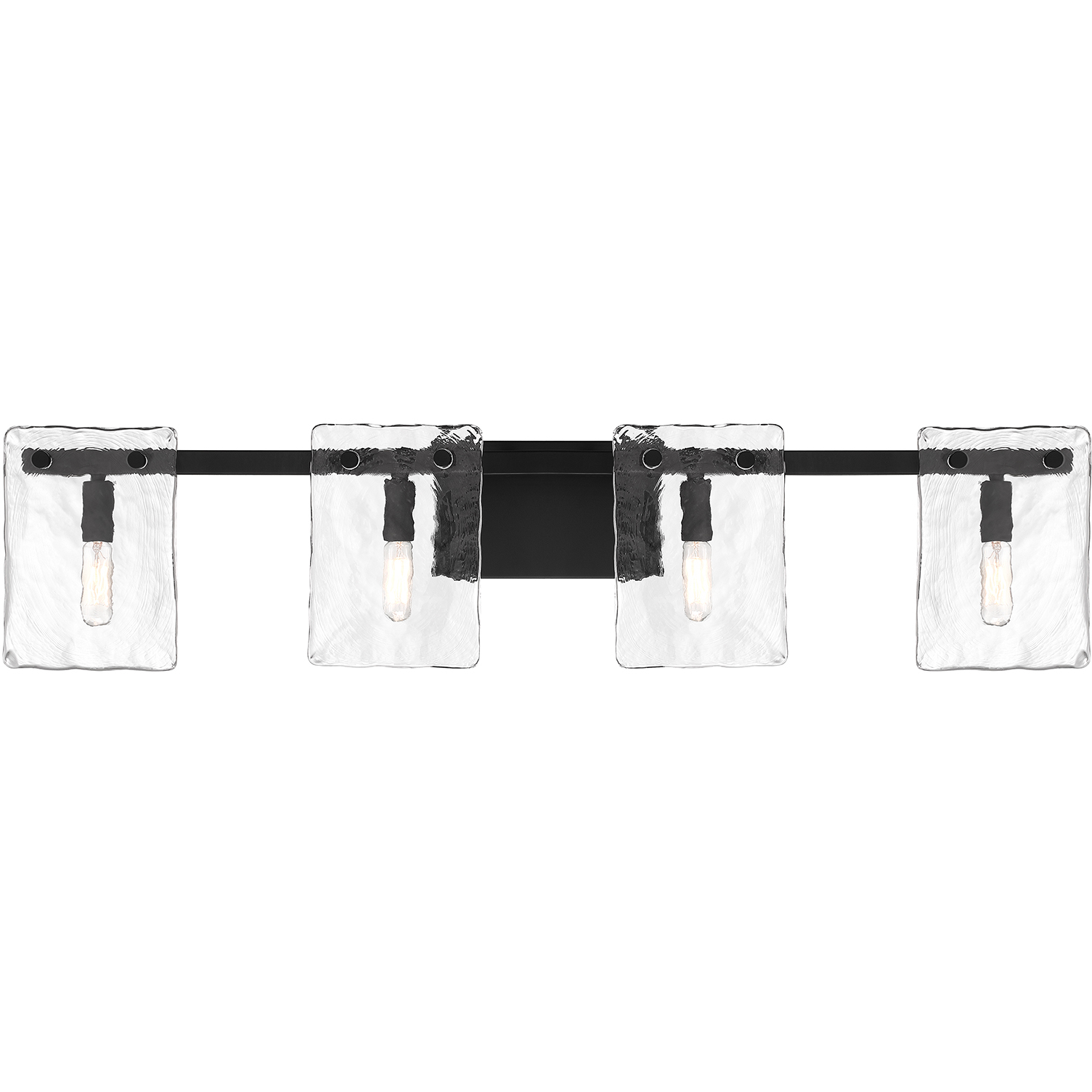 Genry 4 Light 35 inch Black Bathroom Vanity Light Wall Light