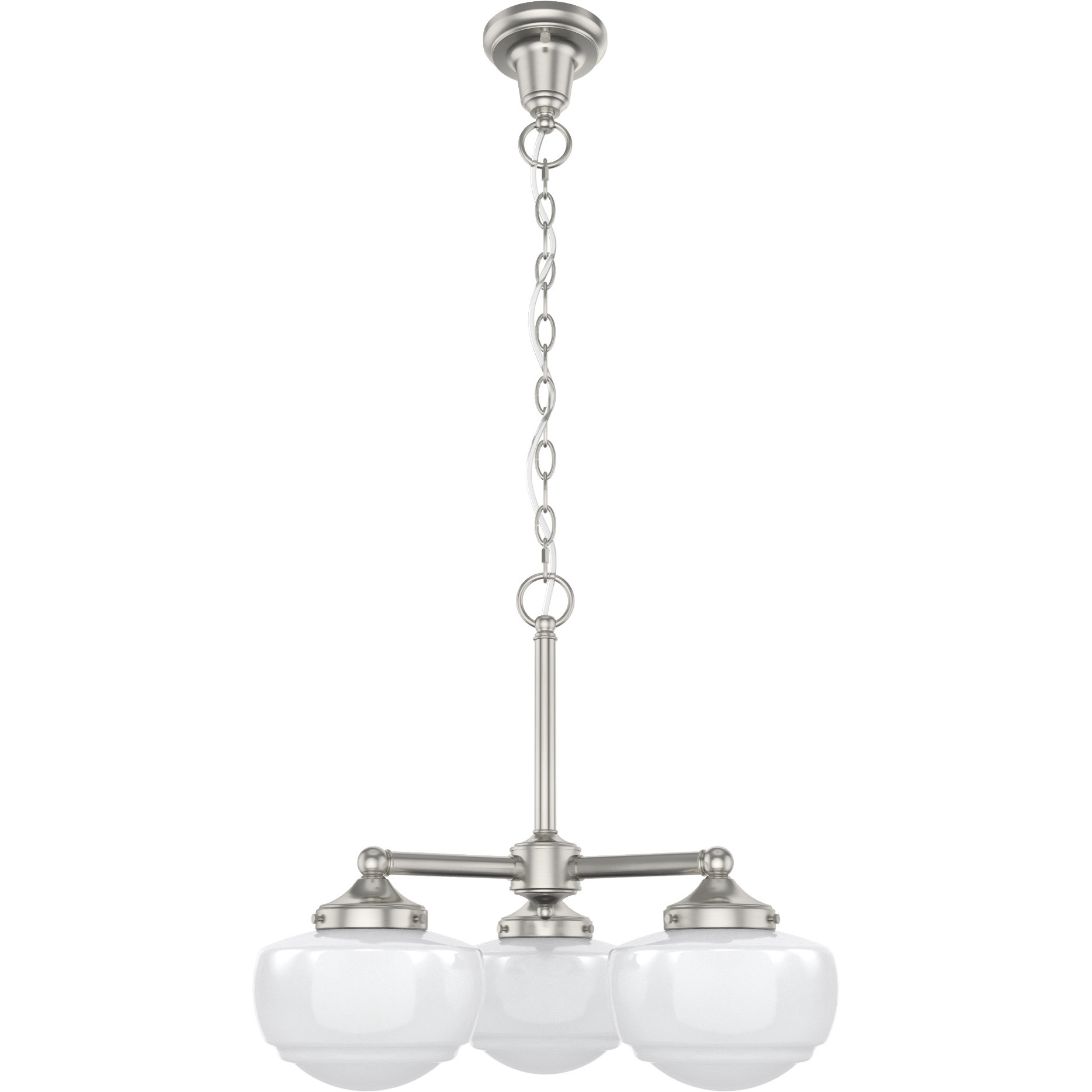 Saddle Creek 3 Light 20.25 inch Brushed Nickel Convertible Chandelier Ceiling Light