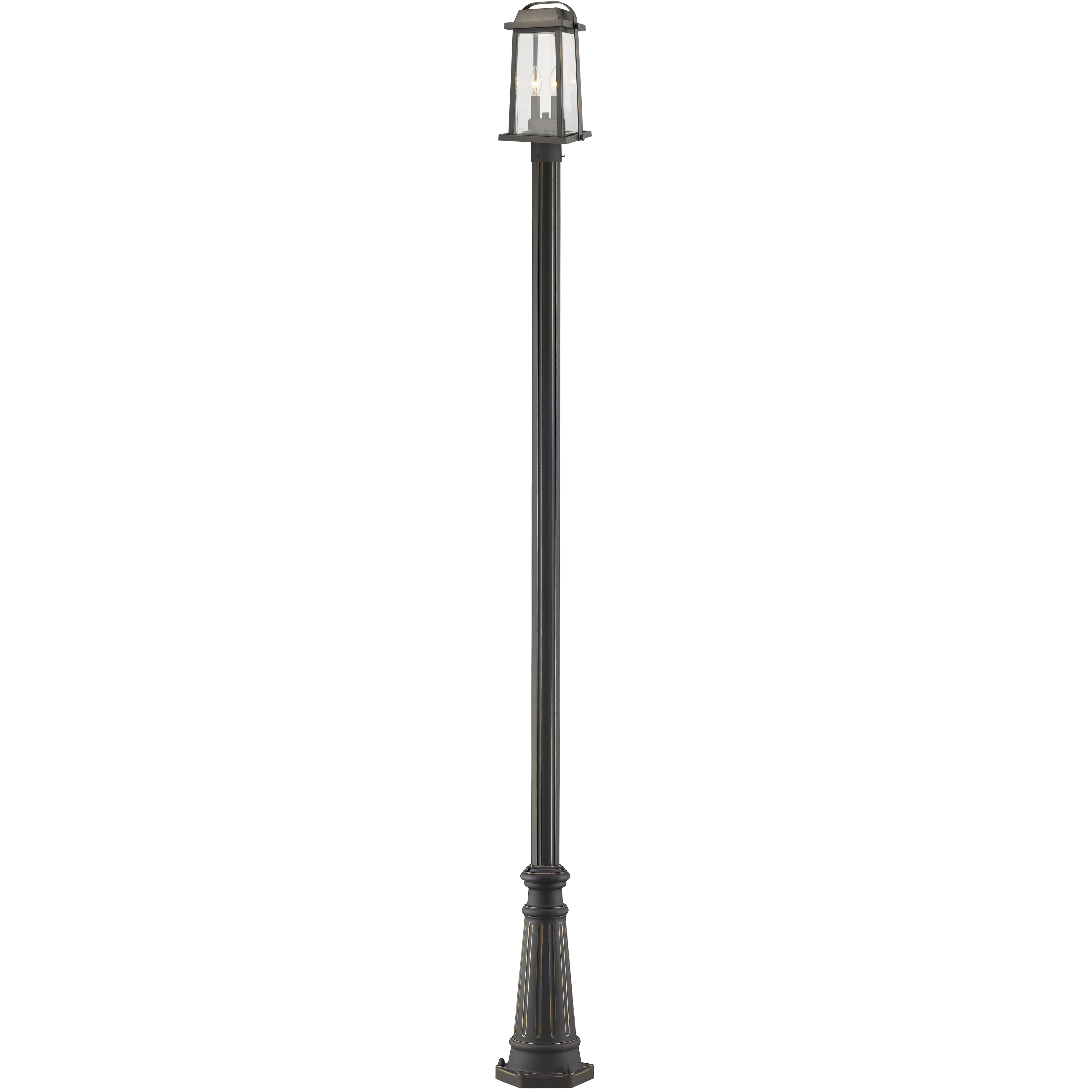 Millworks 2 Light 110.25 inch Oil Rubbed Bronze Outdoor Post Mounted Fixture