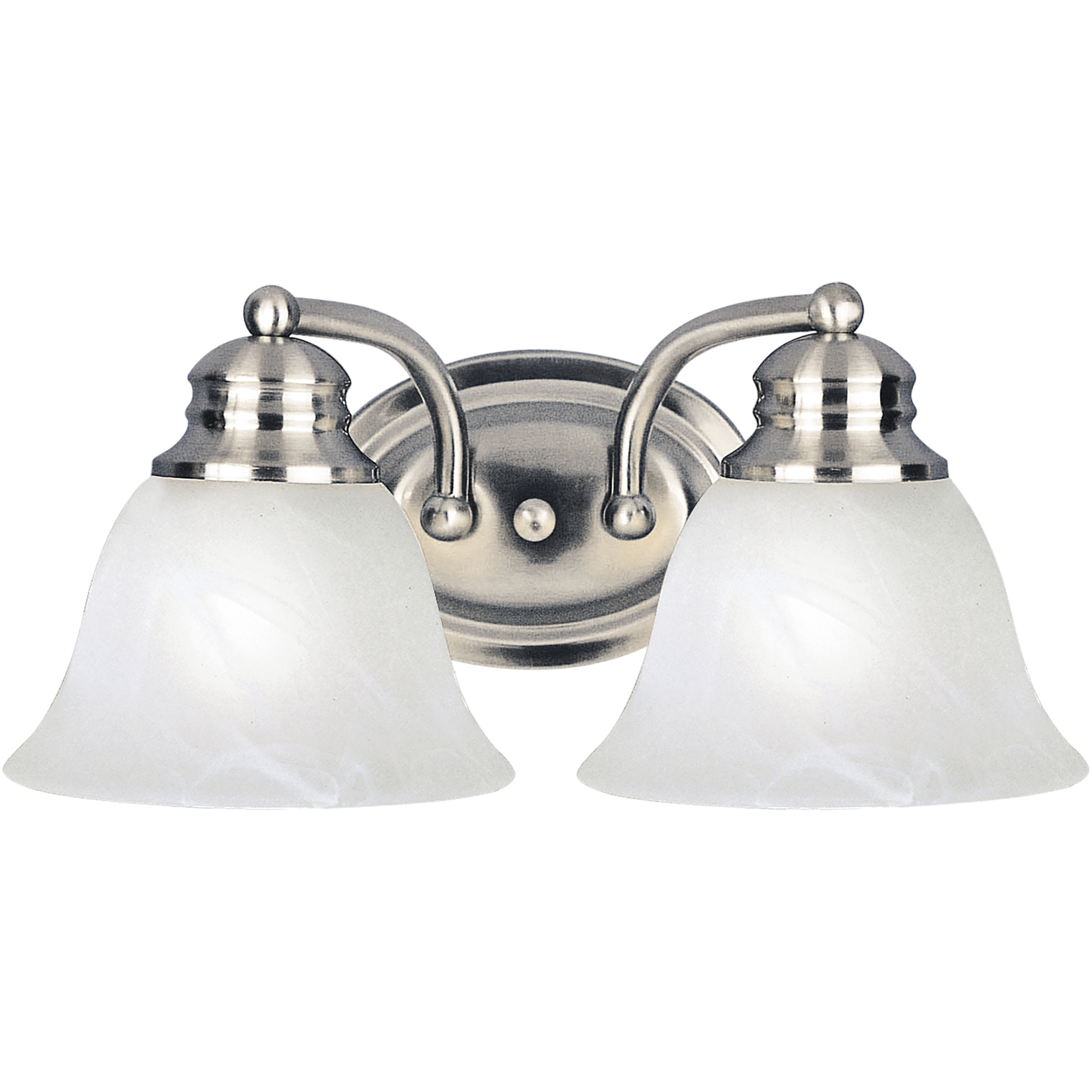 Malaga 2 Light 13.25 inch Satin Nickel Bath Vanity Wall Light in Marble