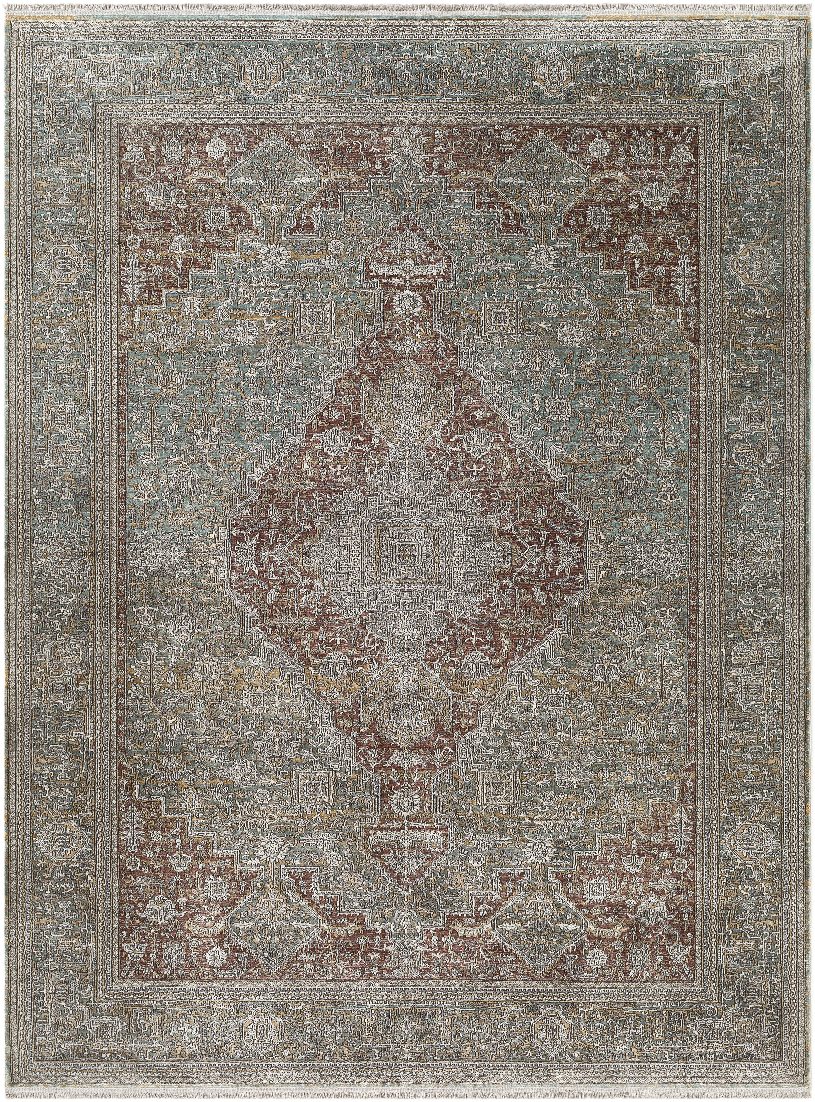 Eclipse 39 X 24 inch Grey Rug in 2 x 3, Rectangle