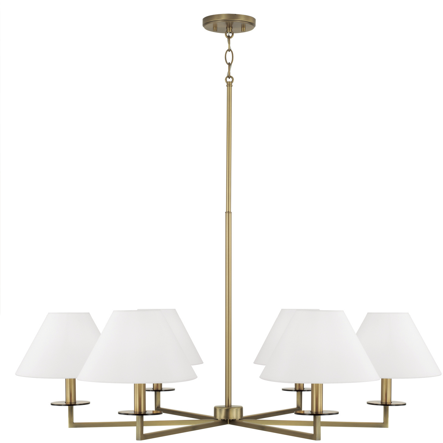 Gilda 6 Light 39.75 inch Aged Brass Chandelier Ceiling Light