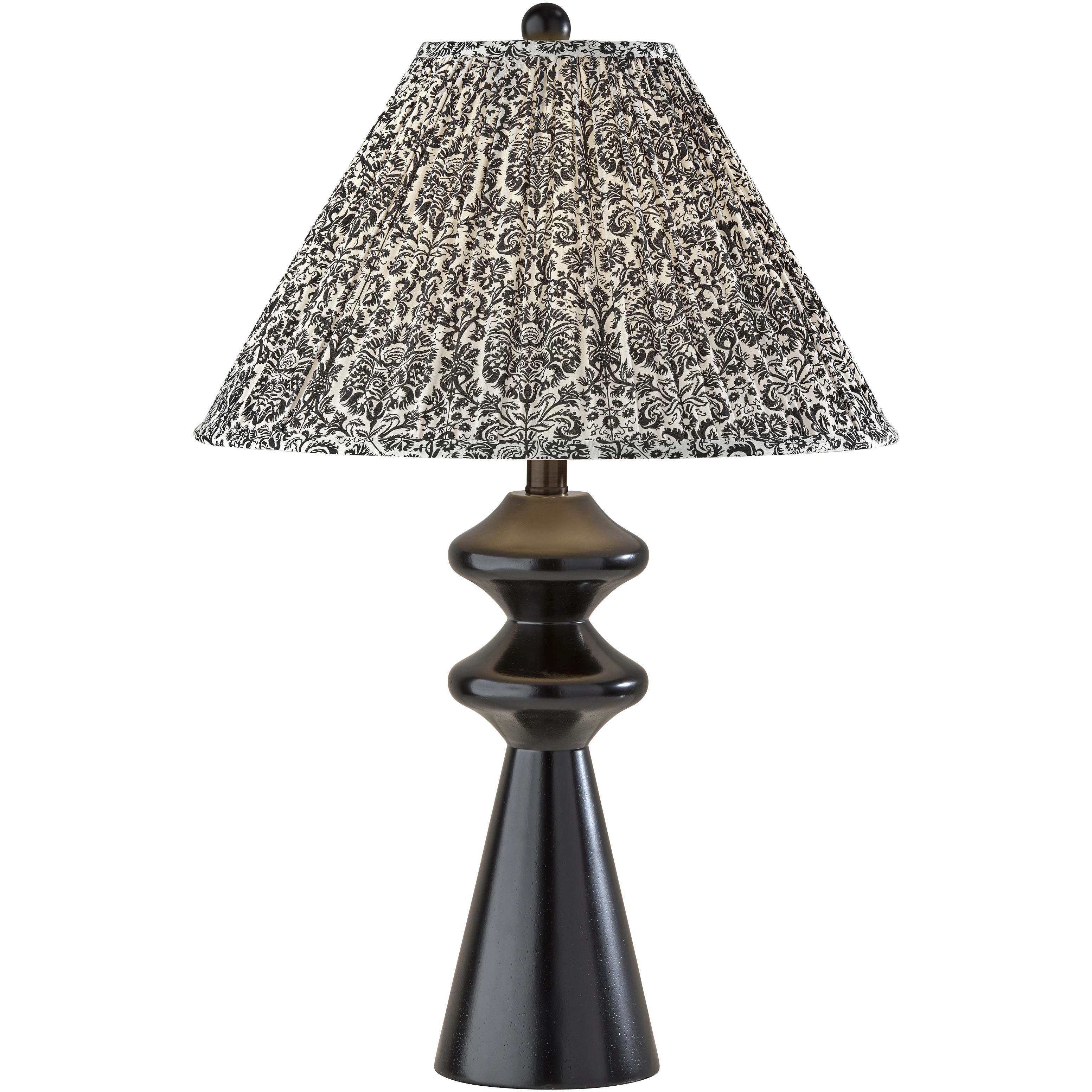 Dahlia 26.5 inch 100 watt Black Table Lamp Portable Light, Large