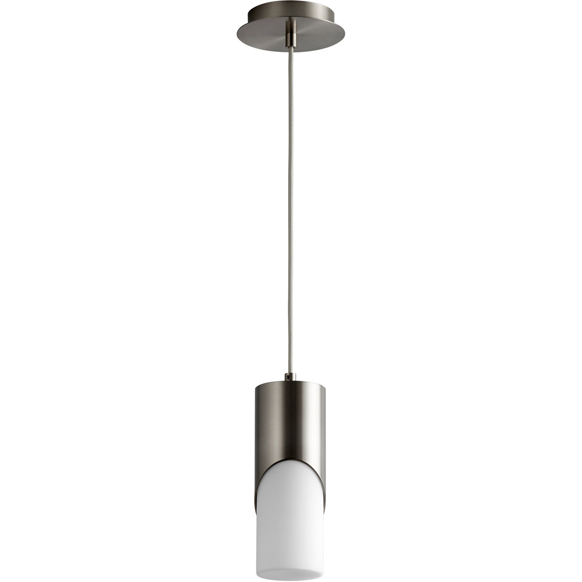 Ellipse LED 4 inch Satin Nickel Pendant Ceiling Light