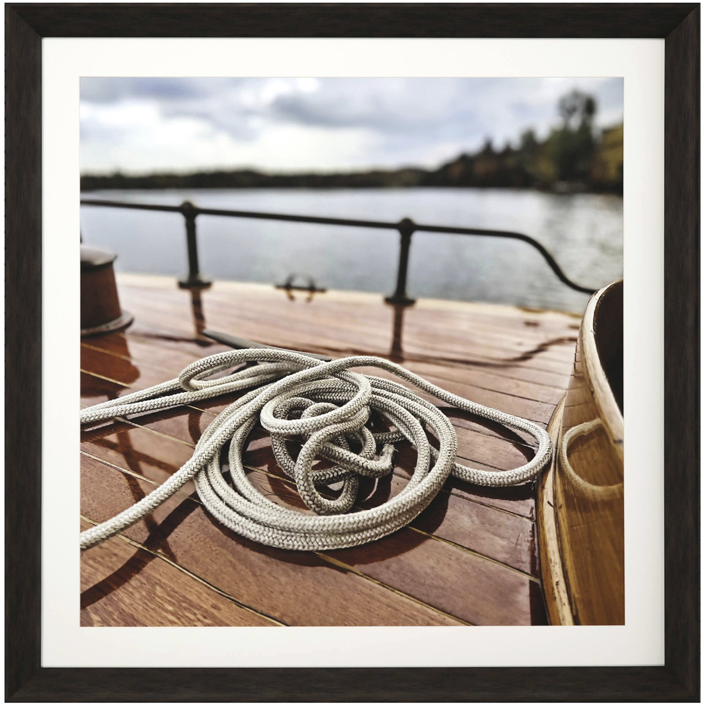Lake Life Brown and Blue and Multi Framed Art